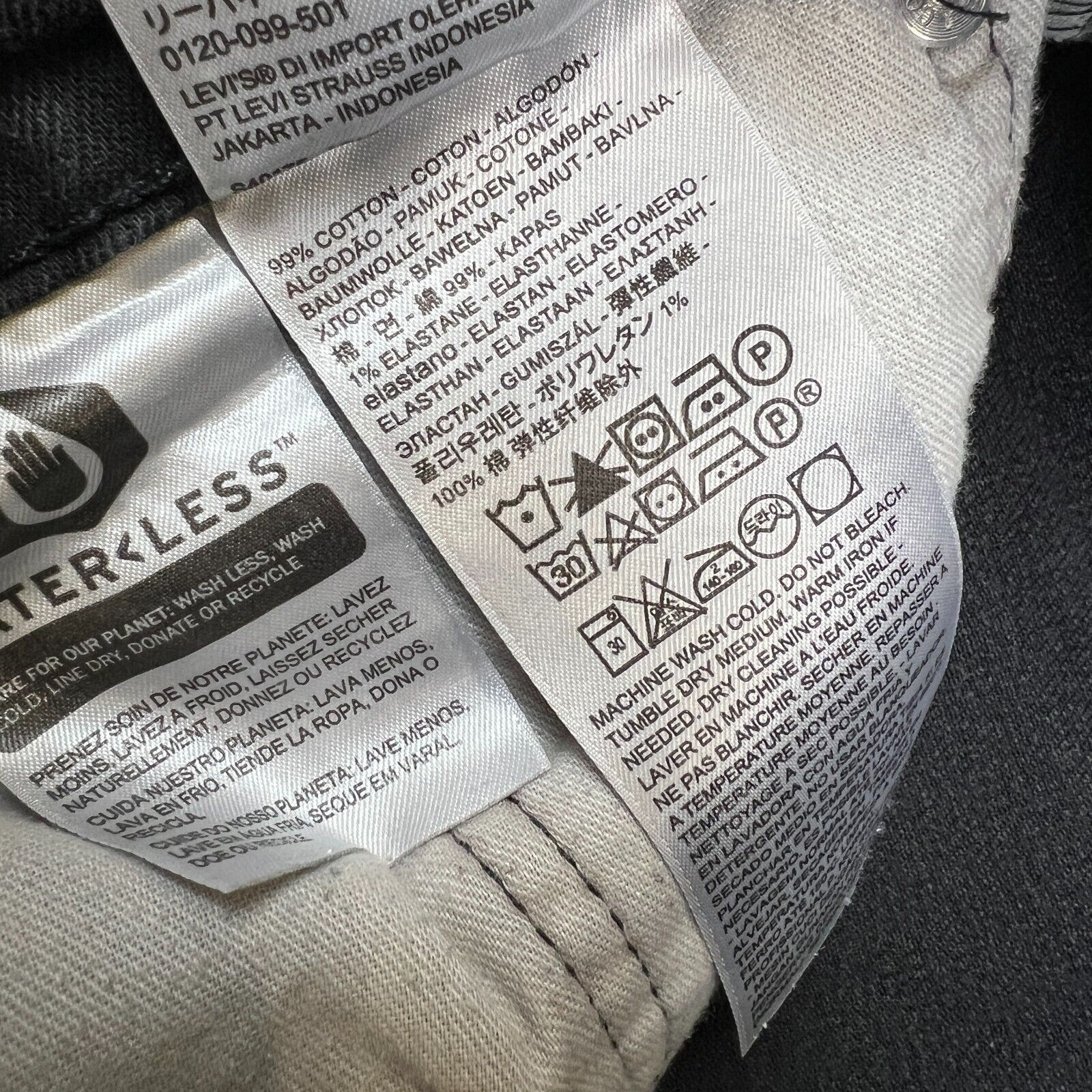 Levi's × Vintage Levi's 502 Jeans 32x32 Black Regular Taper Fit Faded Denim Size US 32 / EU 48 - 12 Thumbnail