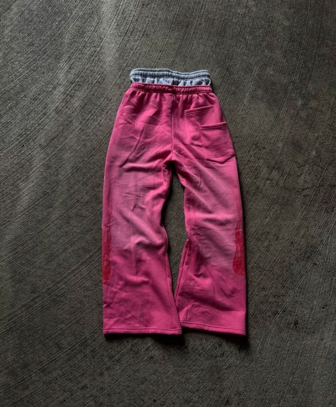 Japanese Brand Double Waist Pink Boxer Baggy Sweatpants Size US 30 / EU 46 - 4 Thumbnail