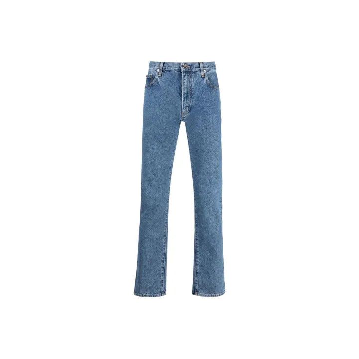 Off-White Off-White Logo Straight Leg Denim Jeans 0079 Size US 33 - 1 Thumbnail