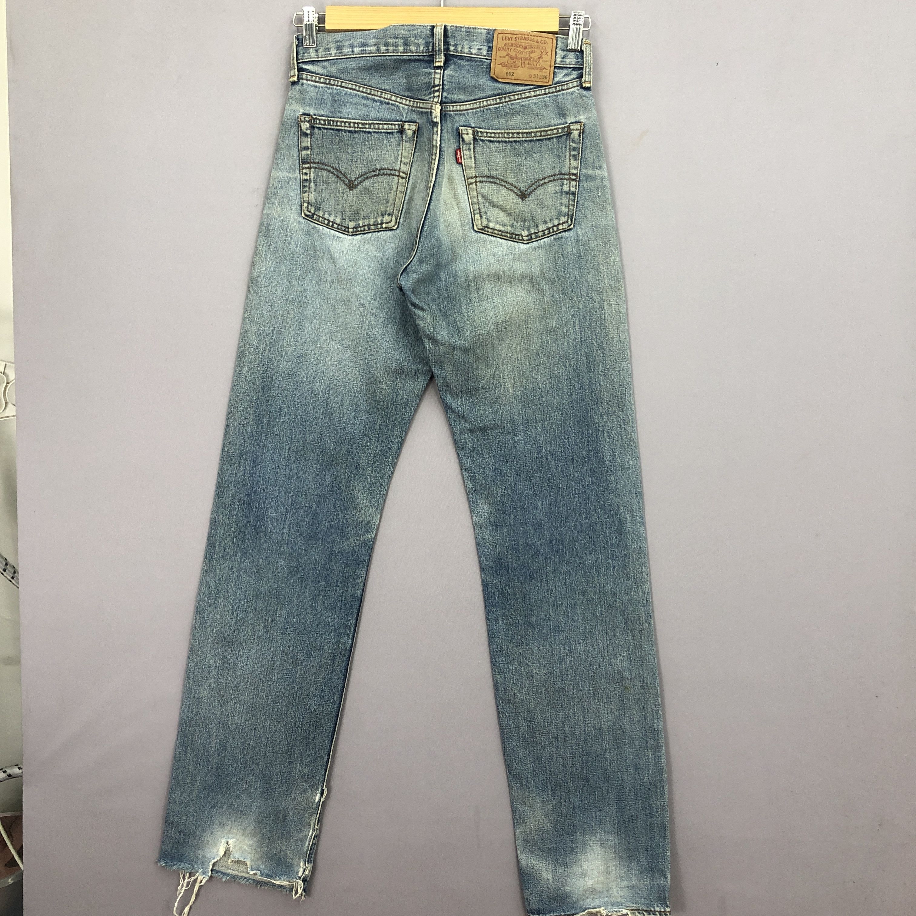 Levi's Vintage Levi's 502 Selvedge Jeans Light Wash Denim GF30248 Size 28" / US 6 / IT 42 - 2 Thumbnail