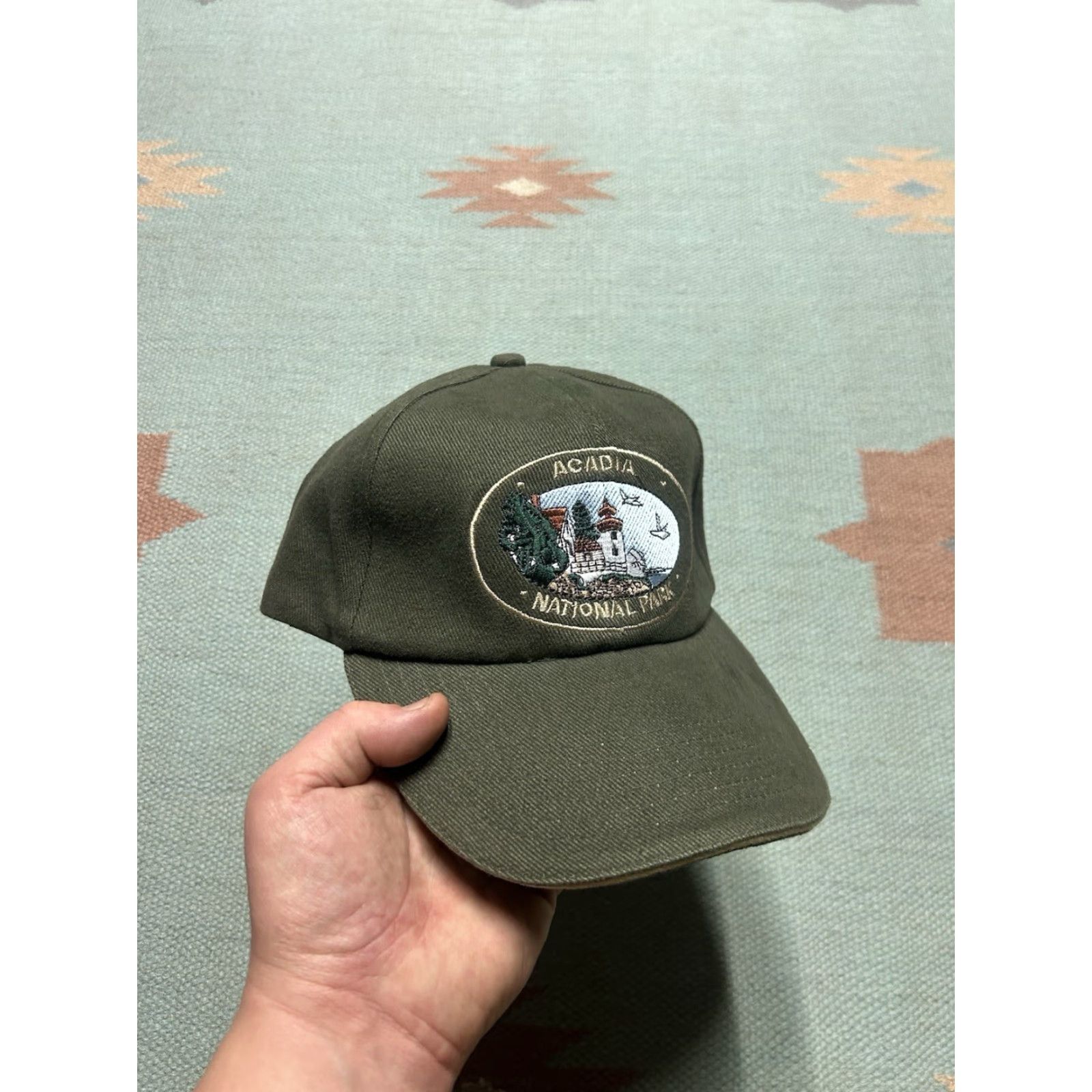 Vintage VINTAGE fitted hat baseball cap Acadia national park Maine one size adult S/M Beige S/M Men baseball cap Acadia Vintage hat Size US M / EU 48-50 / 2 - 2 Thumbnail