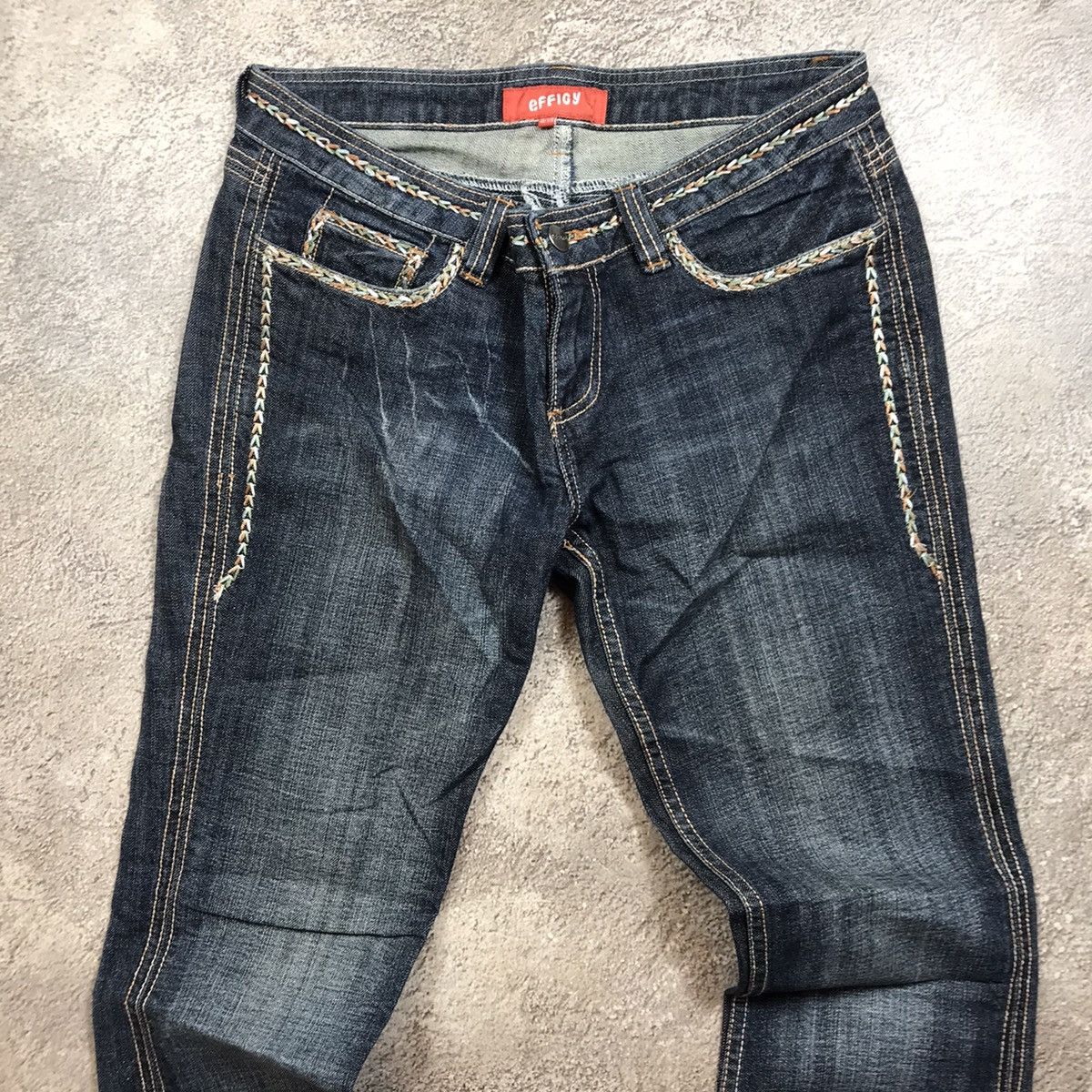 Vintage Vintage 90s Baggy Wide Leg Distressed Jeans Skate Grunge 28 Size 28" / US 6 / IT 42 - 3 Thumbnail