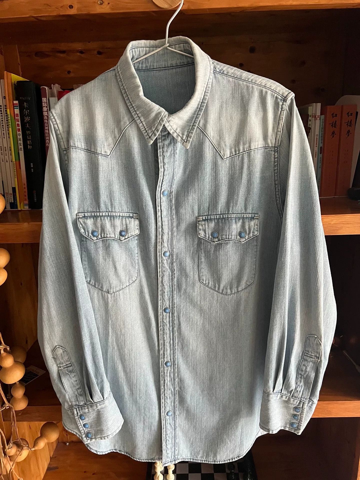 Porter Classic Porter Classic Washed Distressed Denim Shirt Size US M / EU 48-50 / 2 - 4 Thumbnail