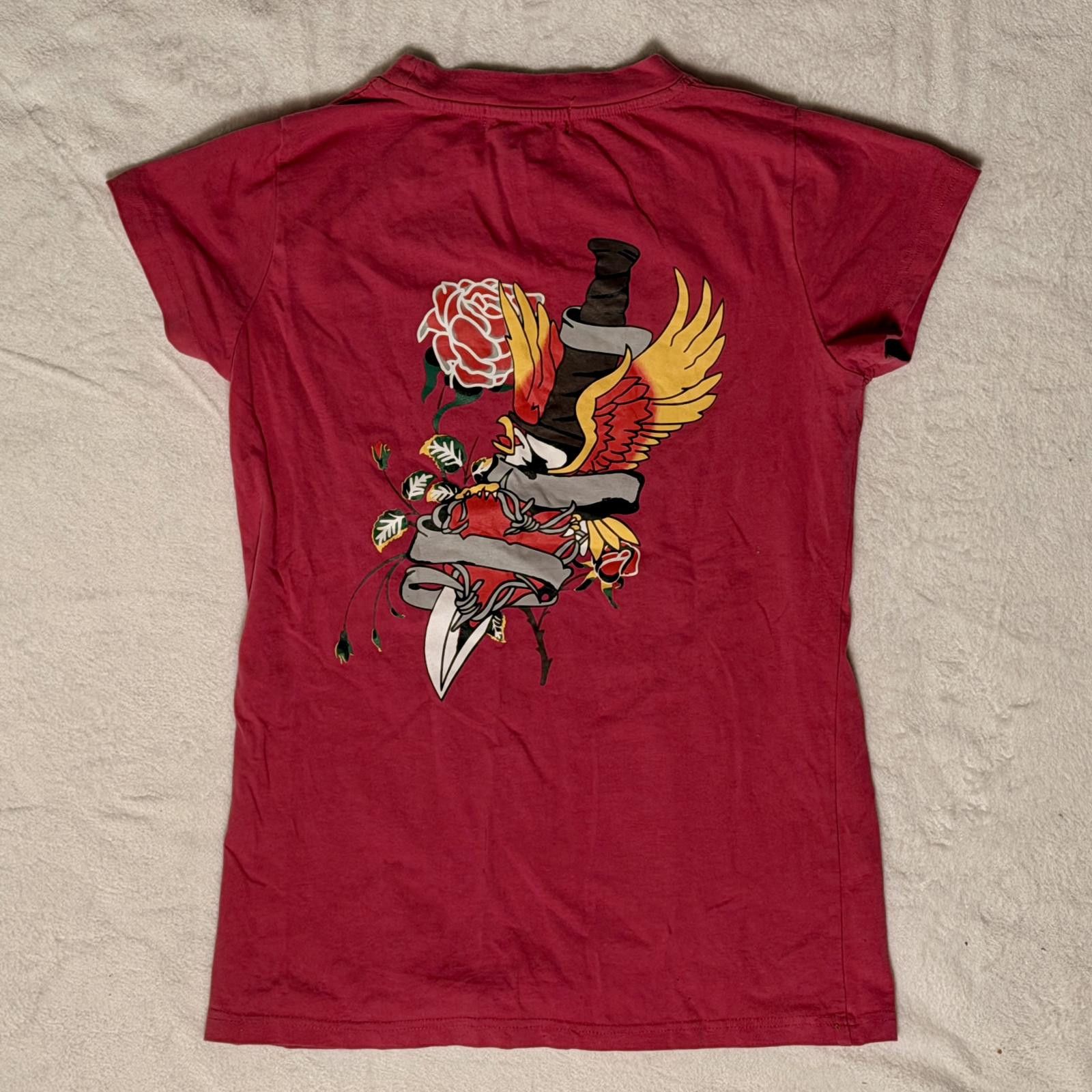 Unknown London Pink Neeso Neeso Tattoo Graphic Winged Dagger Tee Size L / US 10 / IT 46 - 2 Thumbnail