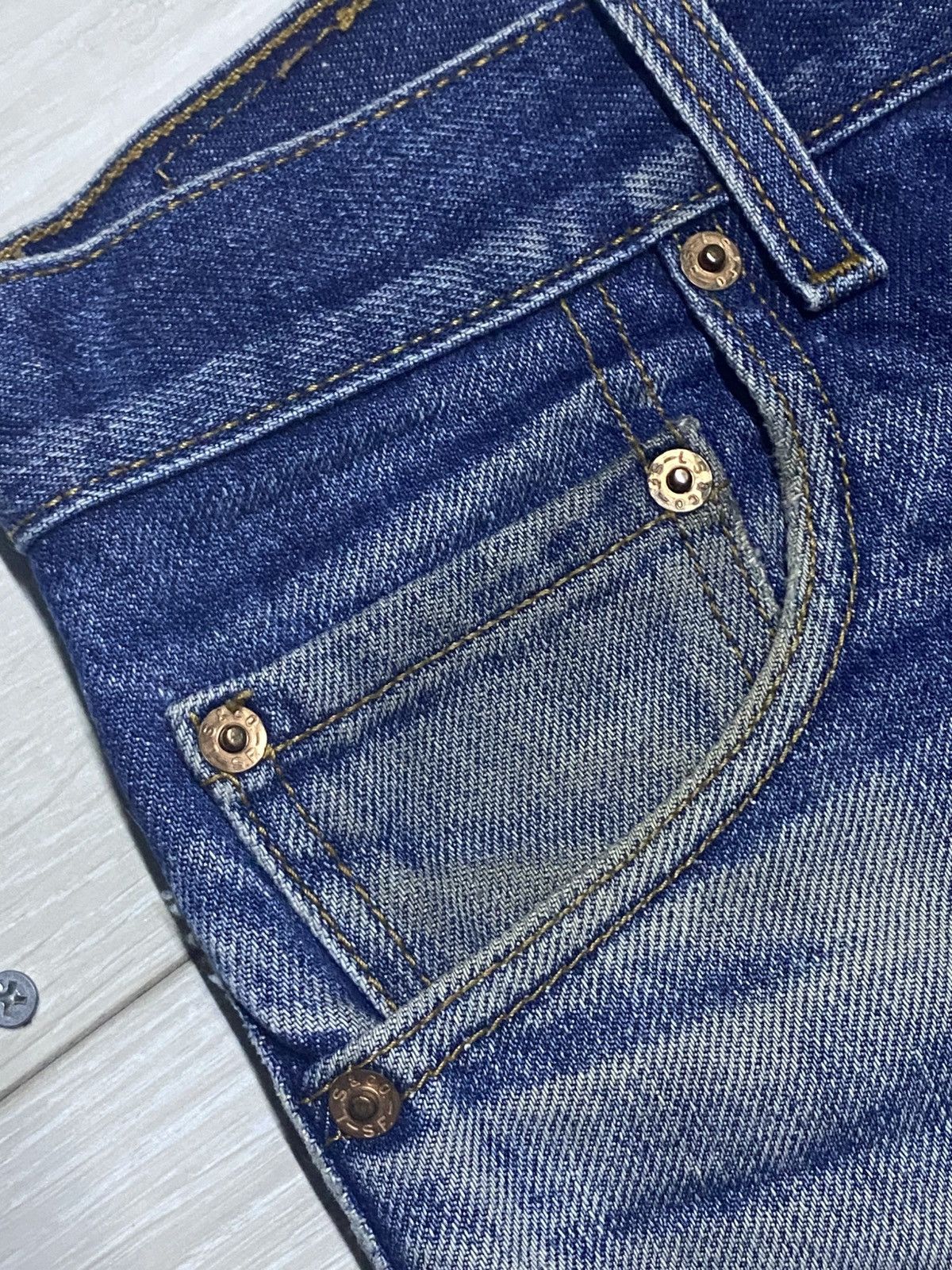 Levi's Vintage Levis 517 Mud Wash Distressed Bootcut Jeans Size US 29 - 11 Thumbnail