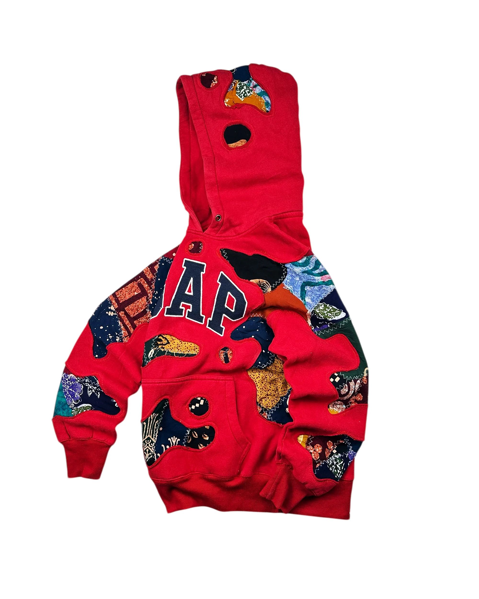 Japanese Brand Re-worked 1 of 1 GAP Batik Legacy Patchflow Hoodie Size M Size US M / EU 48-50 / 2 - 5 Thumbnail