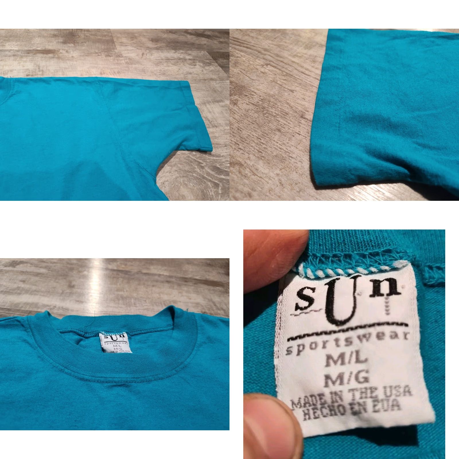 Sunray Sportswear VINTAGE 1990s Tweety Bird T-Shirt Unisex M/L Cotton Blue Graphic Tee Made in USA Size US M / EU 48-50 / 2 - 8 Thumbnail