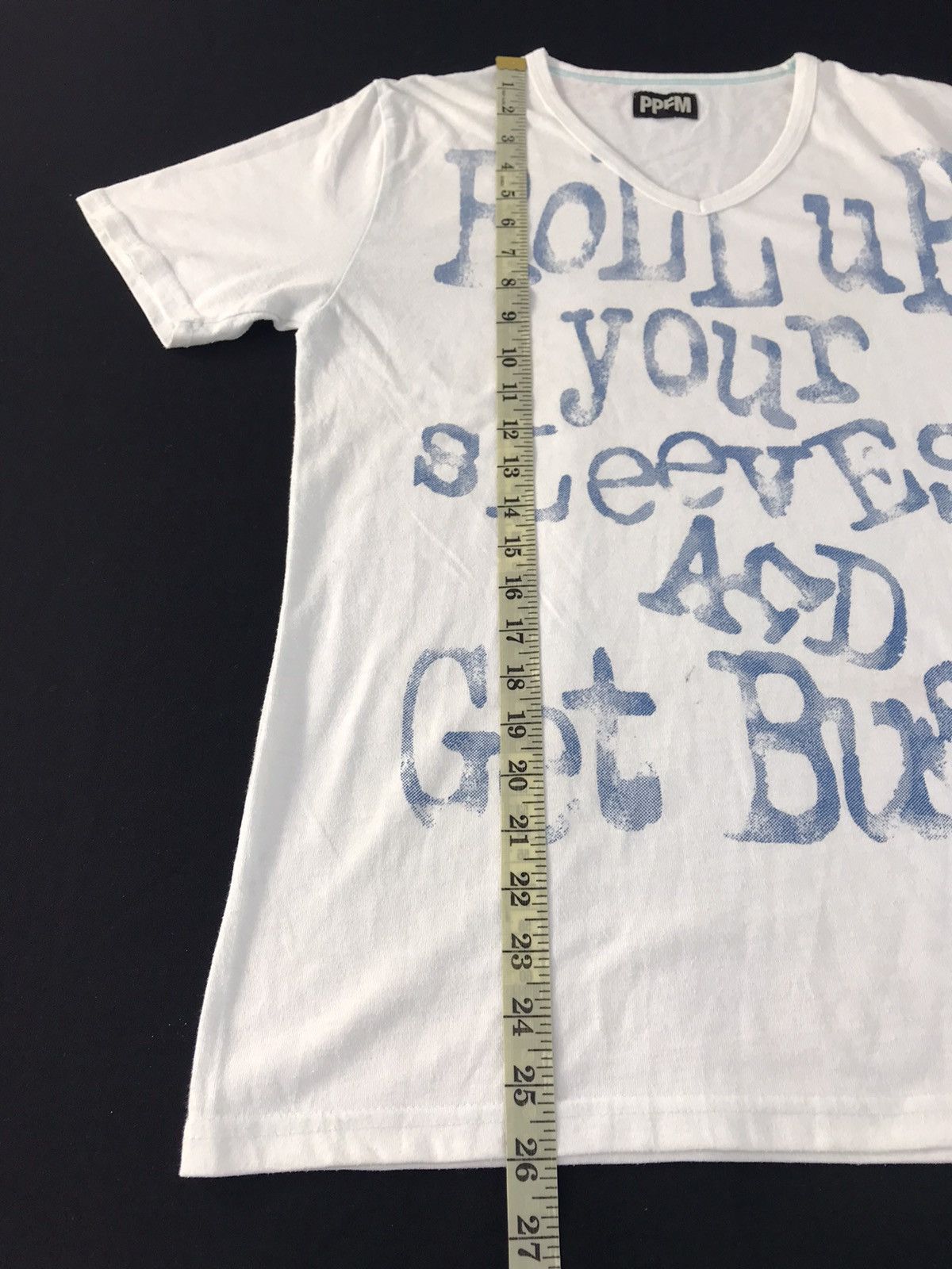 Japanese Brand Ppfm Roll Up Humor Quotes Deep V Neck Printed Tee Size US S / EU 44-46 / 1 - 10 Thumbnail