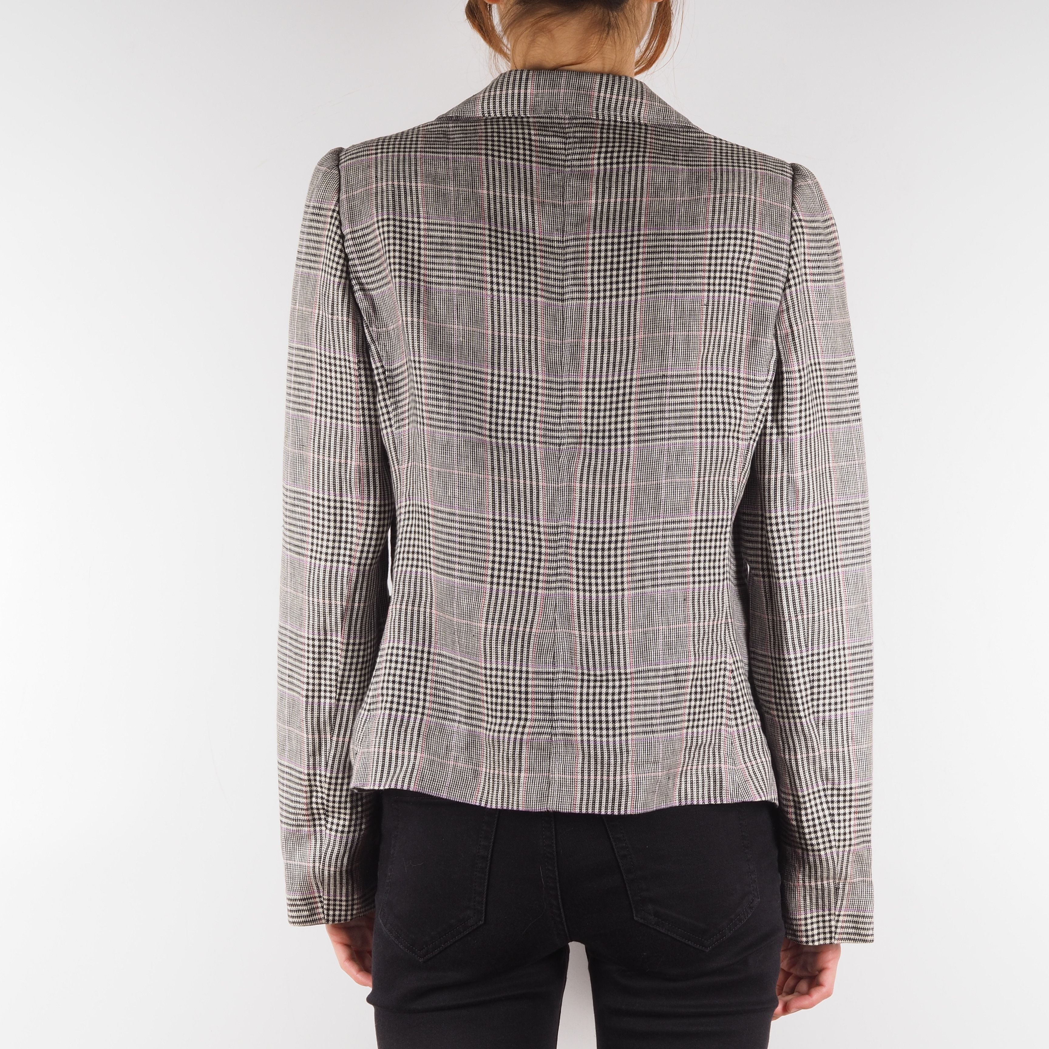 Armani Collezioni Armani Collezioni Linen Plaid Gray Jacket Blazer Size L / US 10 / IT 46 - 3 Thumbnail