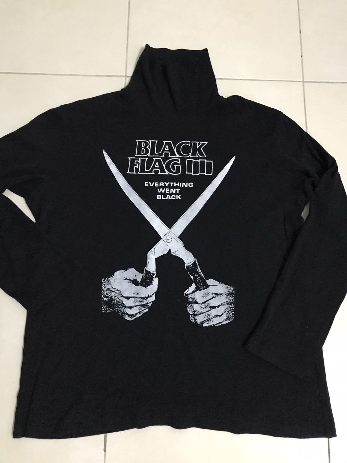Band Tees Rare Vintage Black Flag Everything Went Black Size US L / EU 52-54 / 3 - 4 Thumbnail