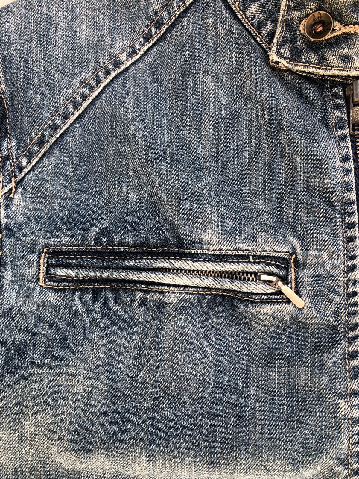 G-Star Vintage G-Star Raw Mechanic Zipper Denim Biker Rider Jacket Size US M / EU 48-50 / 2 - 6 Thumbnail