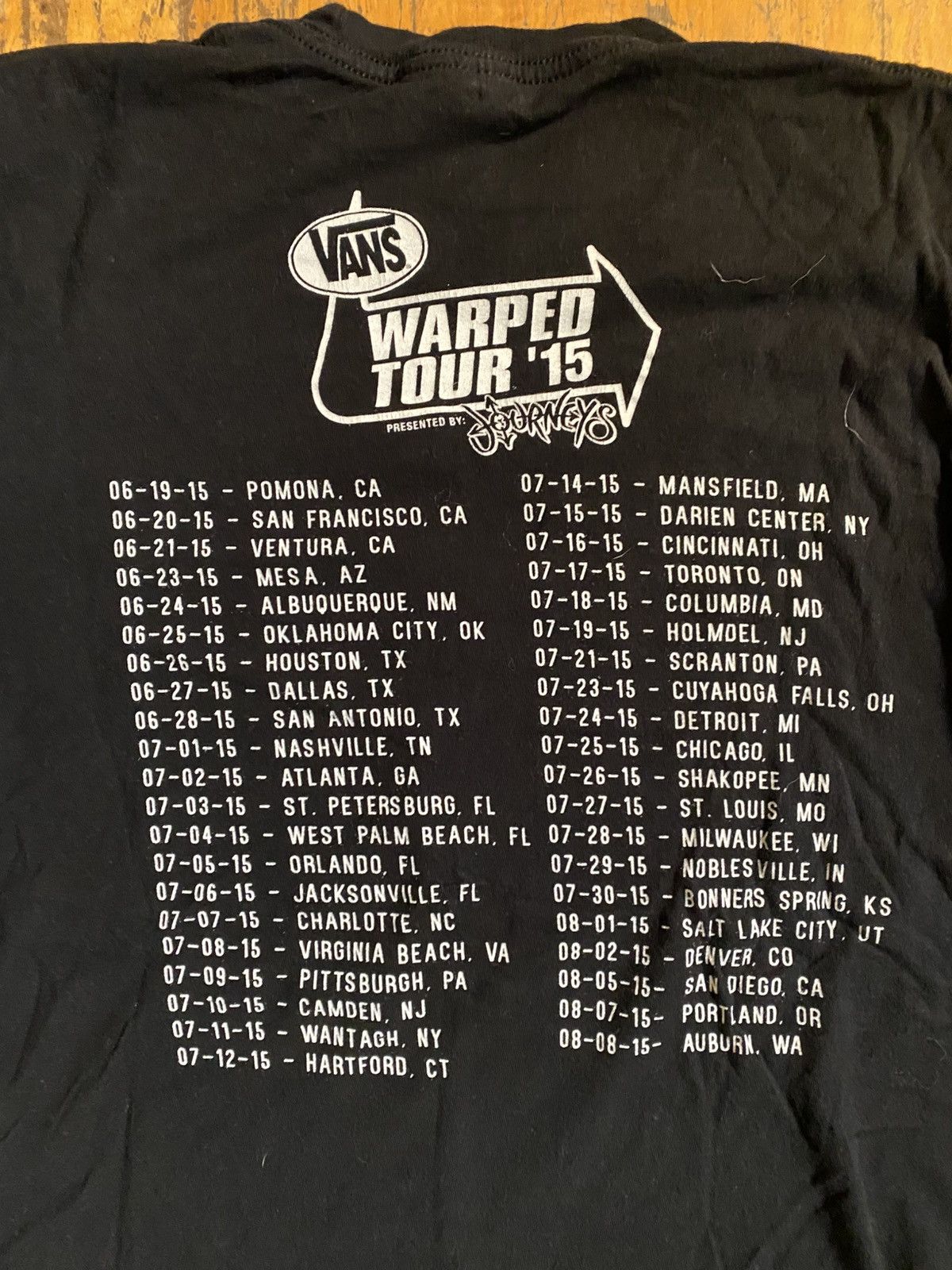 Band Tees × Vans × Vintage authentic 2015 warped tour t shirt Size US M / EU 48-50 / 2 - 3 Thumbnail