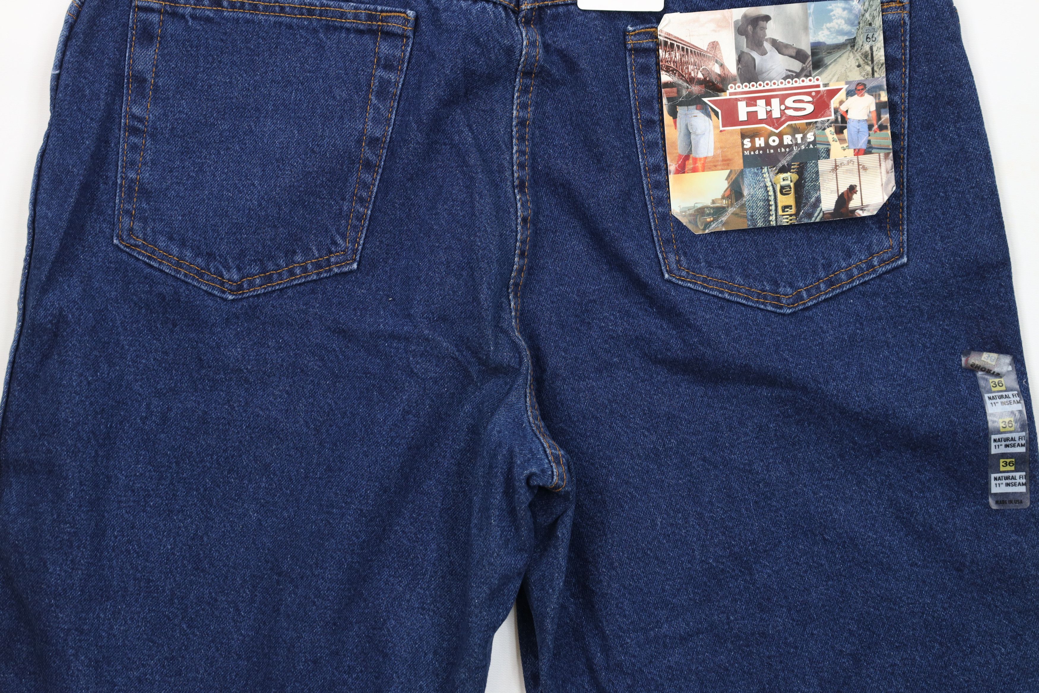 Vintage Deadstock Vintage 90s Streetwear Jean Shorts Jorts Blue USA Size US 36 / EU 52 - 10 Thumbnail