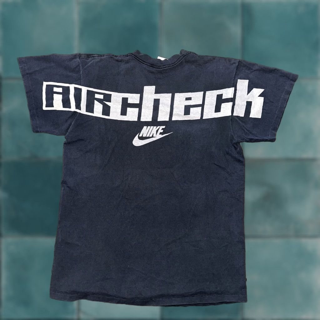 Nike VINTAGE Nike T-Shirt Mens XL AIR CHECK 90s Graphic USA Black Cotton Crew Neck Sportswear Mens XL T-Shirt Size US XL / EU 56 / 4 - 1 Thumbnail
