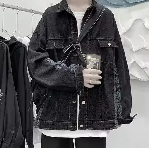 Japanese Brand 💥New Limited Release Side Bandana Denim Jacket Size US M / EU 48-50 / 2 - 6 Thumbnail