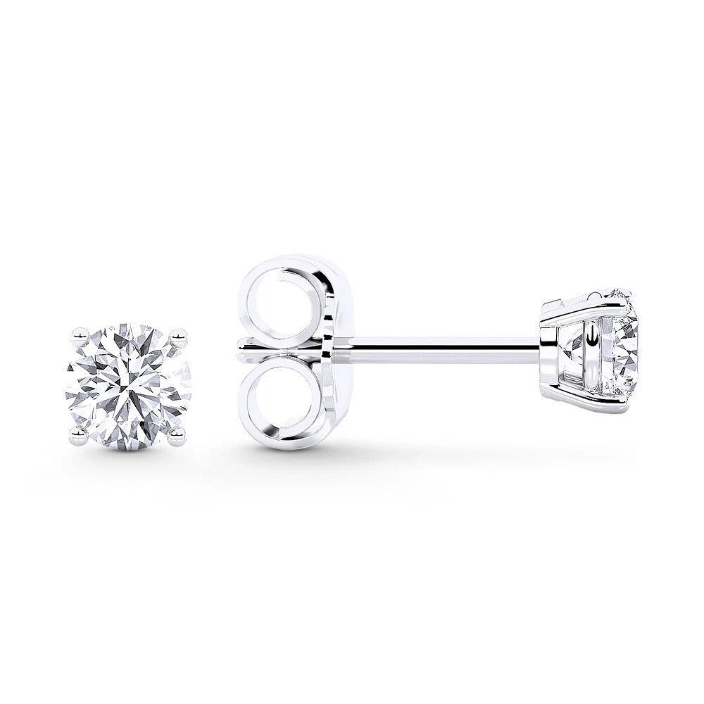 Other 0.25ct Lab Grown Diamond Round Earrings in 14k White Gold Size ONE SIZE - 2 Thumbnail