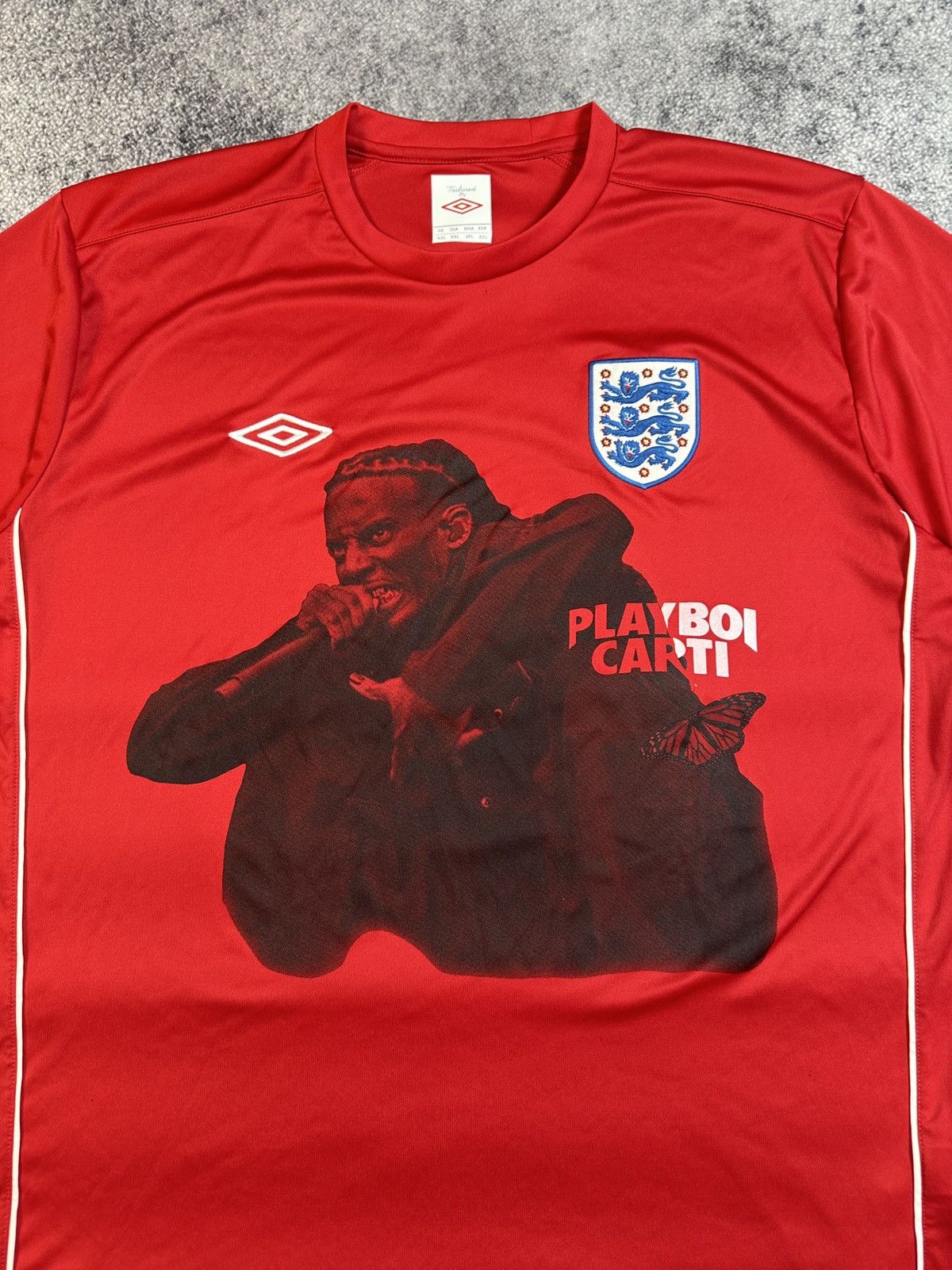 Umbro Vintage Umbro England Soccer Jersey Blokecore Playboi Carti Size US XXL / EU 58 / 5 - 2 Thumbnail