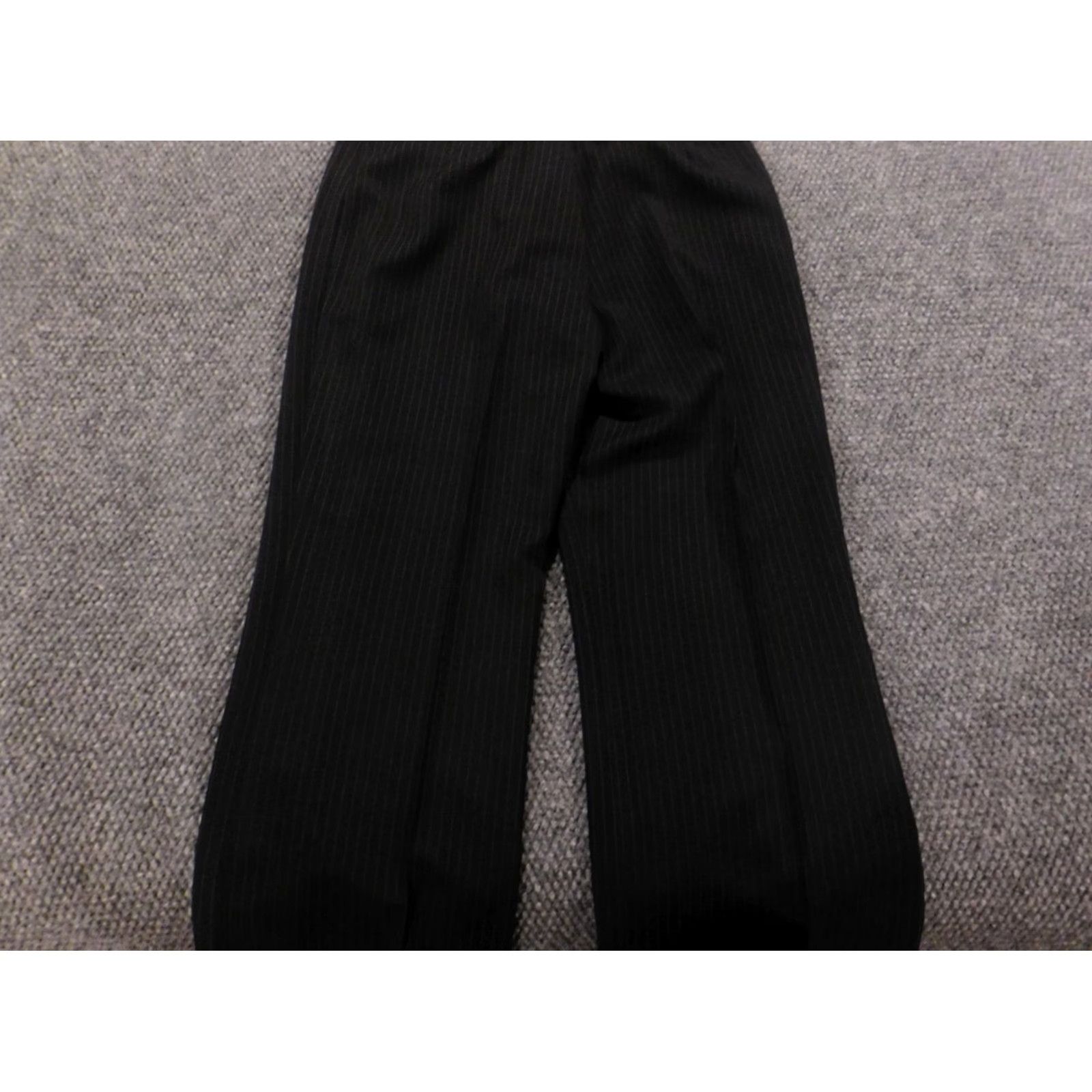 Vintage Tahari Womens Pants 8 Black Striped Straight Leg Dress Pants Casual Stretch Regular Cotton Jersey 27in Inseam Womens Size 30" / US 8 / IT 44 - 5 Thumbnail
