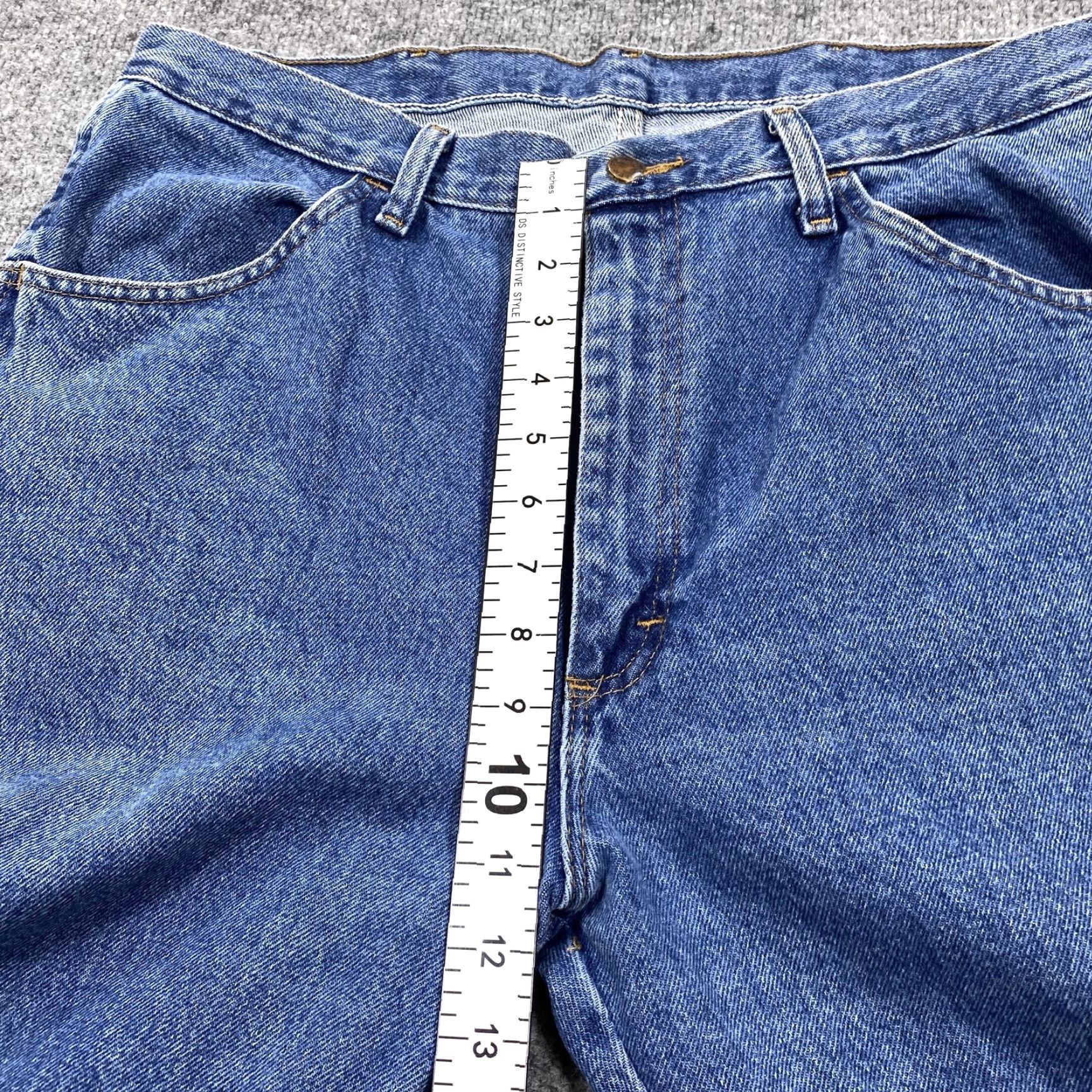 Vintage Rustler Jeans Mens 36x34 Blue Straight Regular Fit Medium Wash Denim Cotton Zip Fly Pockets Mens Size US 36 / EU 52 - 6 Thumbnail