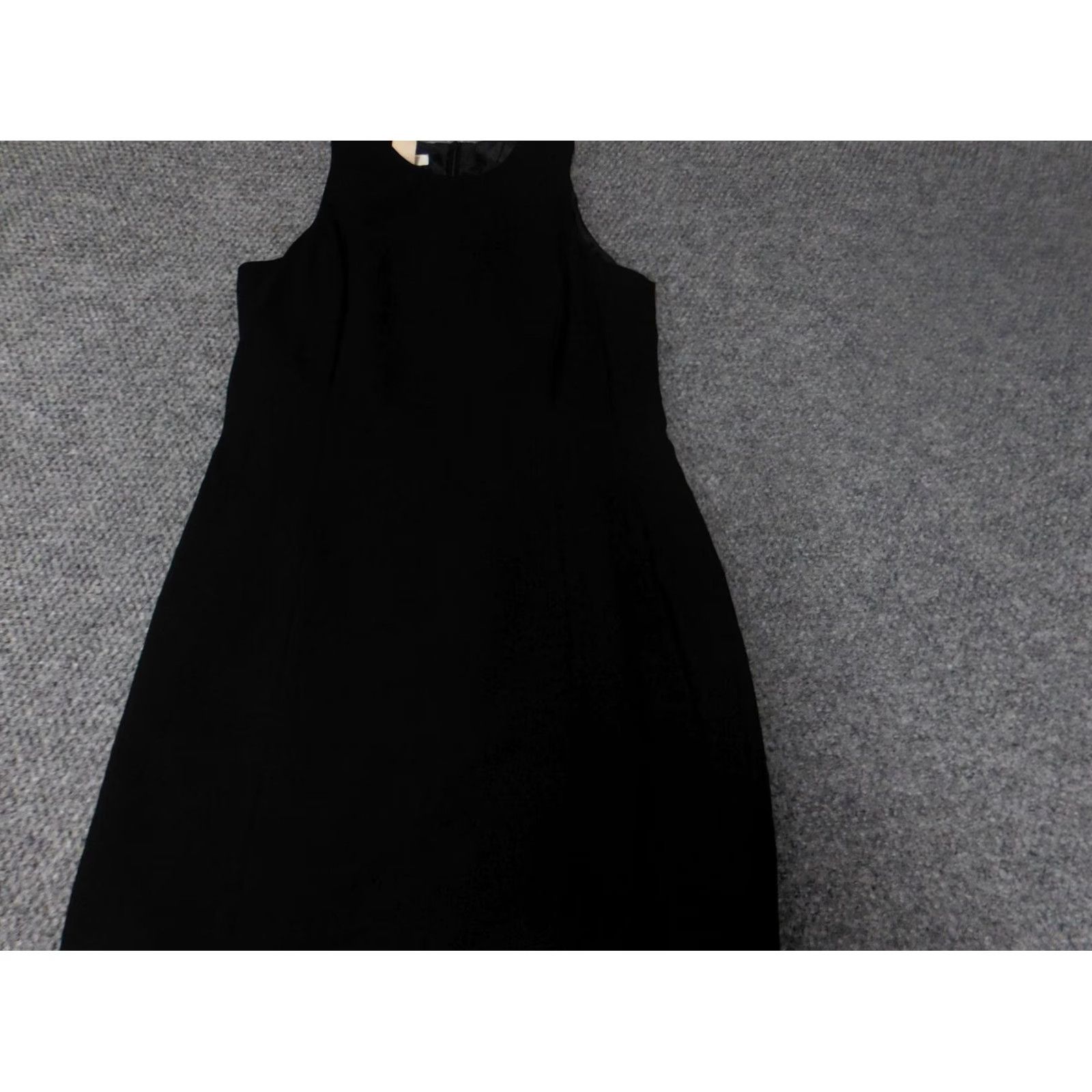 Jones New York Jones New York Dress Petites Womens Black A-Line Sleeveless 10P Long Knit Polyester Mock Neck Zip Lined Bell Sleeve Vintage No Winter Womens Size L / US 10 / IT 46 - 2 Thumbnail