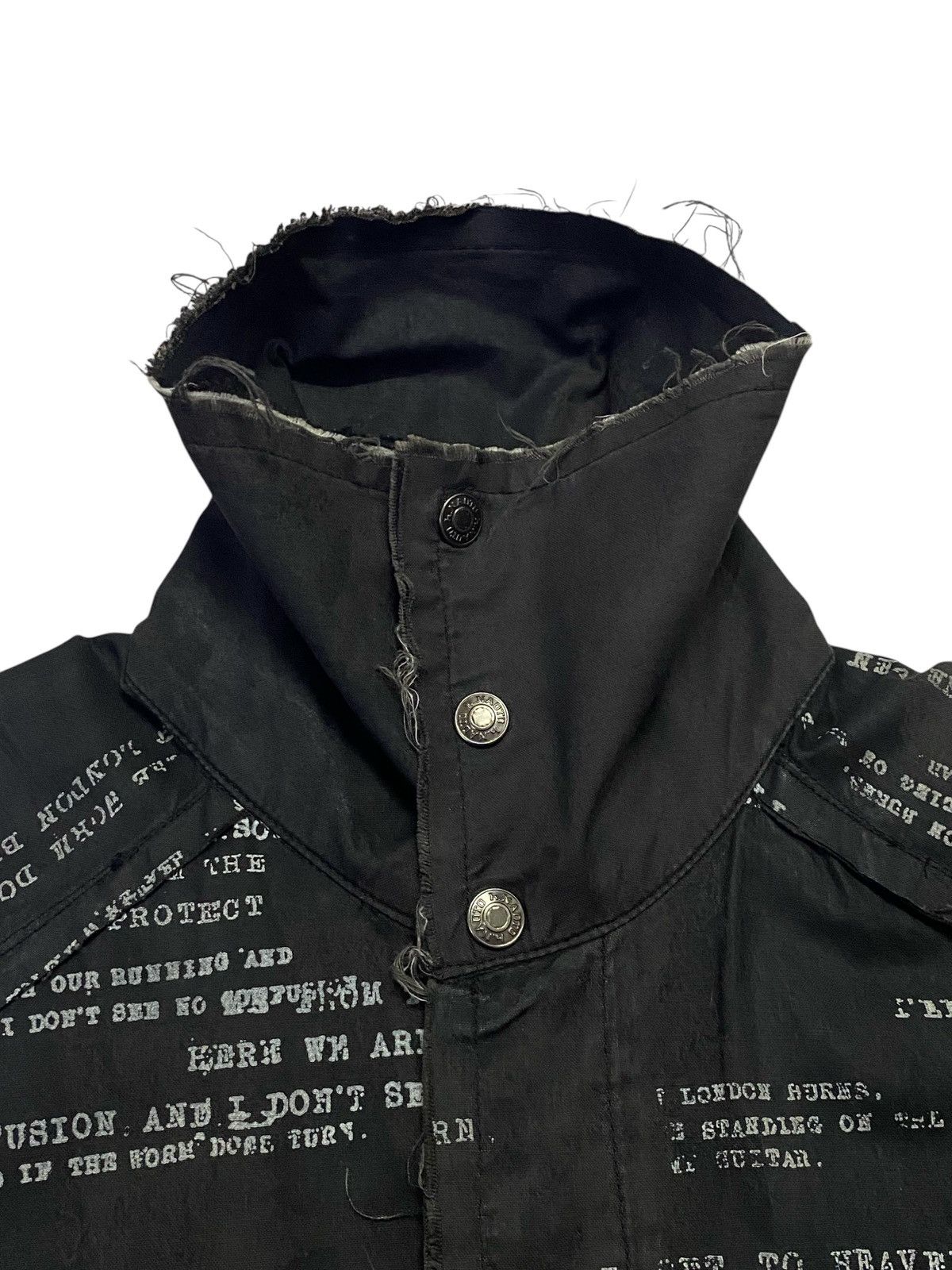 If Six Was Nine Vintage Anarchy With Frayed Seams Punk Jacket Size US L / EU 52-54 / 3 - 9 Thumbnail