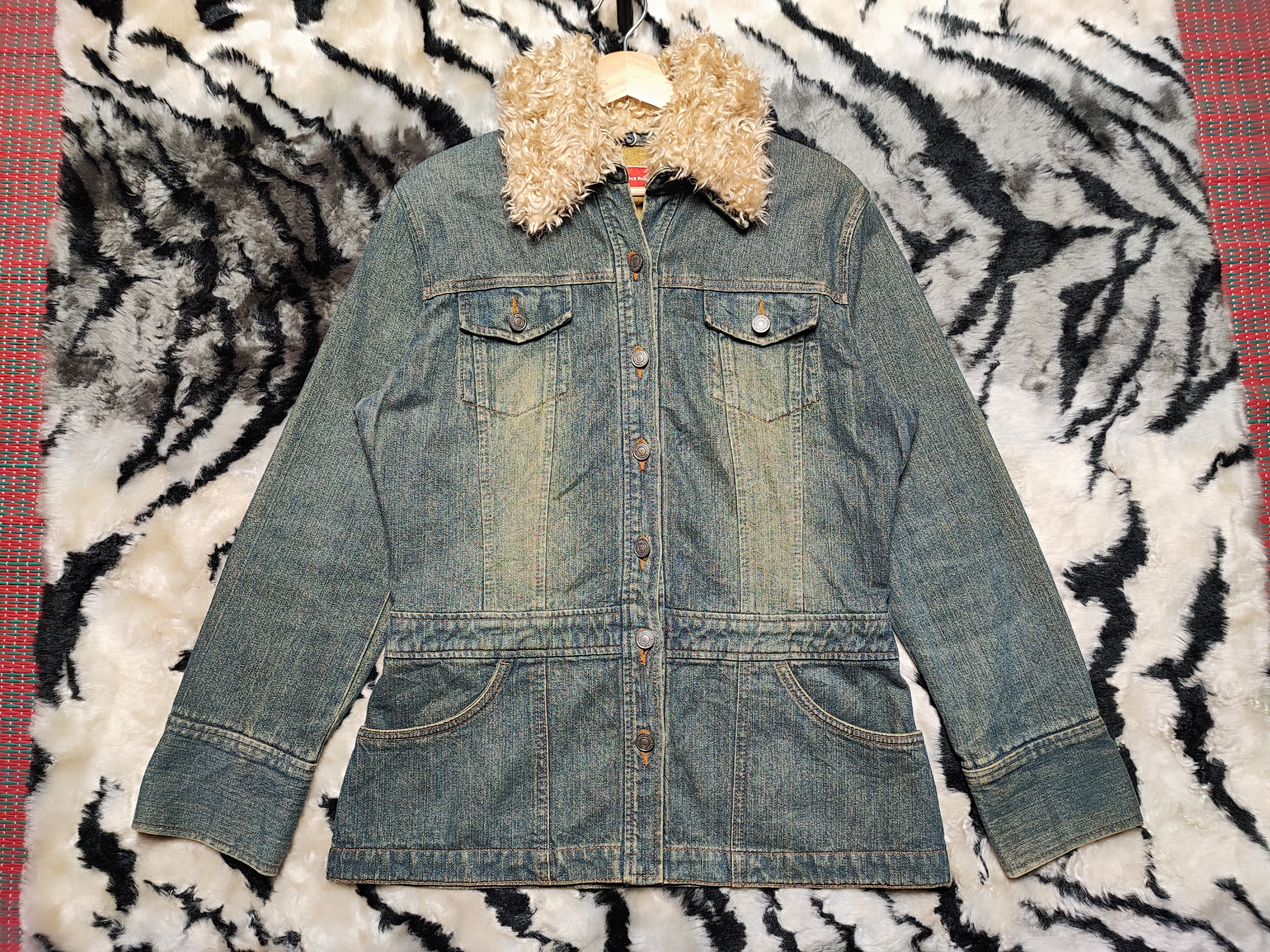 Number (N)ine Fur Denim Jacket by Back Rush Japan Edition Size US S / EU 44-46 / 1 - 2 Thumbnail