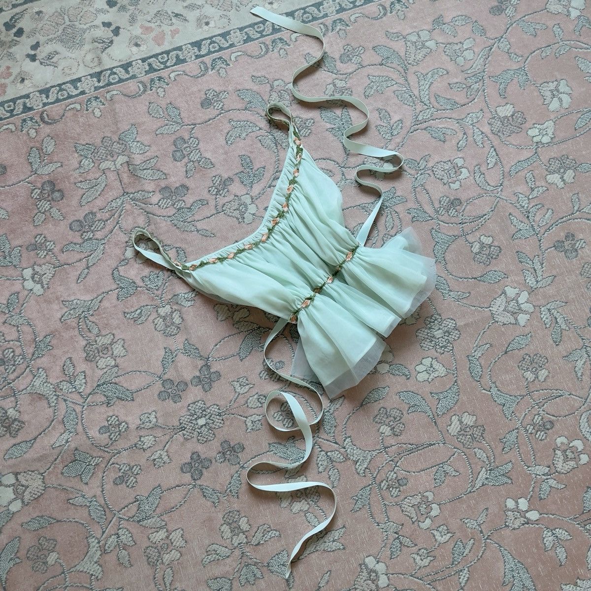 Vintage Vintage 1960s Mint Nylon Chiffon Camisole (XS–S) Size S / US 4 / IT 40 - 9 Thumbnail