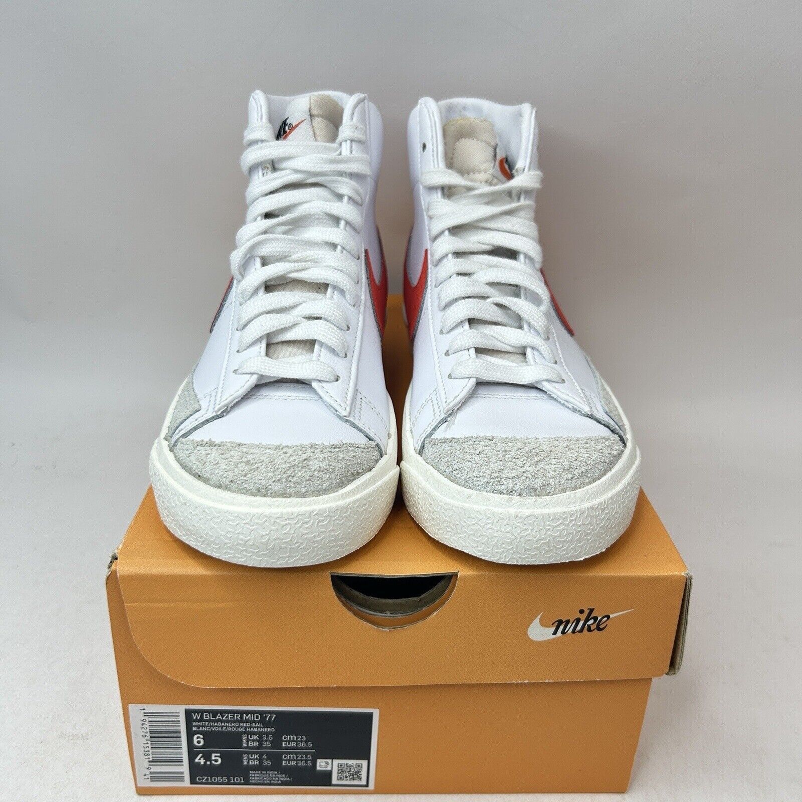 Nike Nike Blazer Mid 77’ WMNS “Habanero Red” 2024 Size US 6 / IT 36 - 2 Thumbnail
