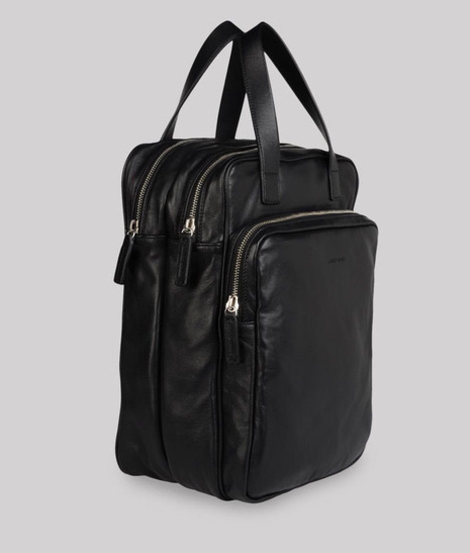Leather top handle bag
