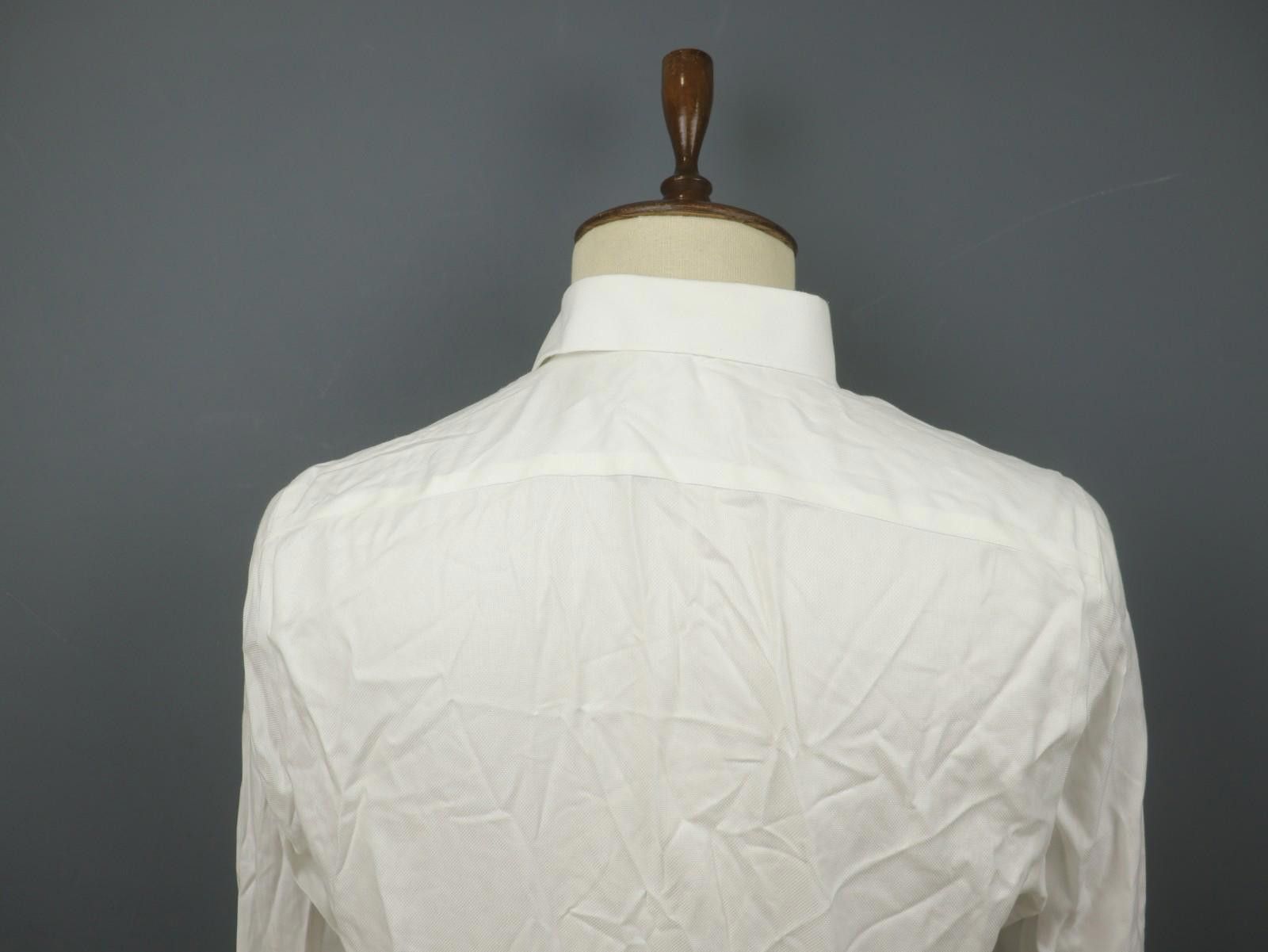 Suitsupply Suitsupply White Cotton Collared Slim Dress Shirt Size 40 Size 38R - 9 Thumbnail