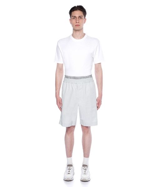 Bottega Veneta o1bcso1str0526 Light Cotton Twill Shorts in Gray Size US 28 / EU 44 - 2 Thumbnail