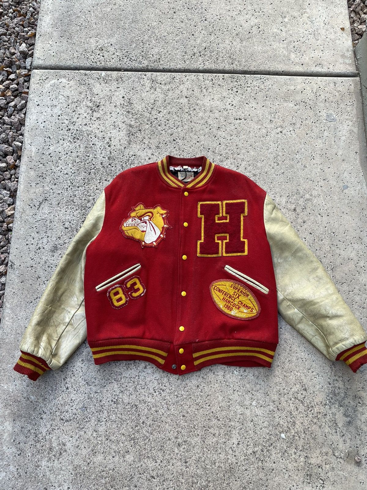 Vintage Vintage 80s letterman jacket Size US L / EU 52-54 / 3 - 1 Thumbnail