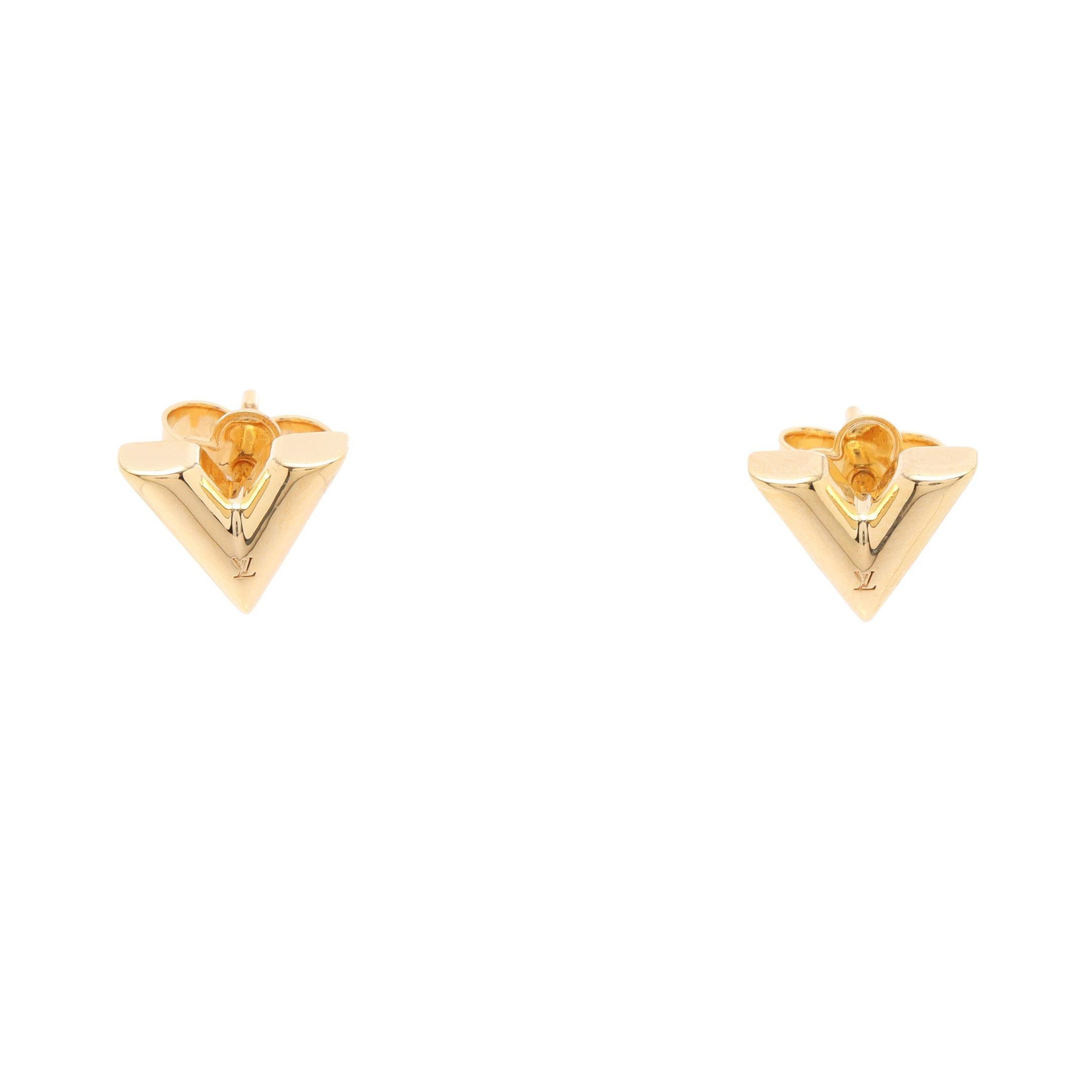 Louis Vuitton Louis Vuitton Studs Earrings Essential V Gp Gold Size ONE SIZE - 1 Thumbnail