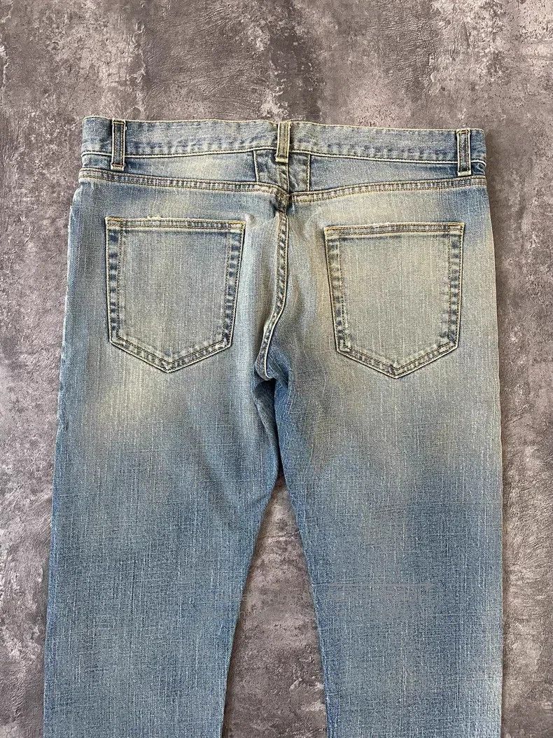 Saint Laurent Paris Saint Laurent Paris Light Blue Stone Washed Distressed Jea Size US 32 / EU 48 - 5 Thumbnail