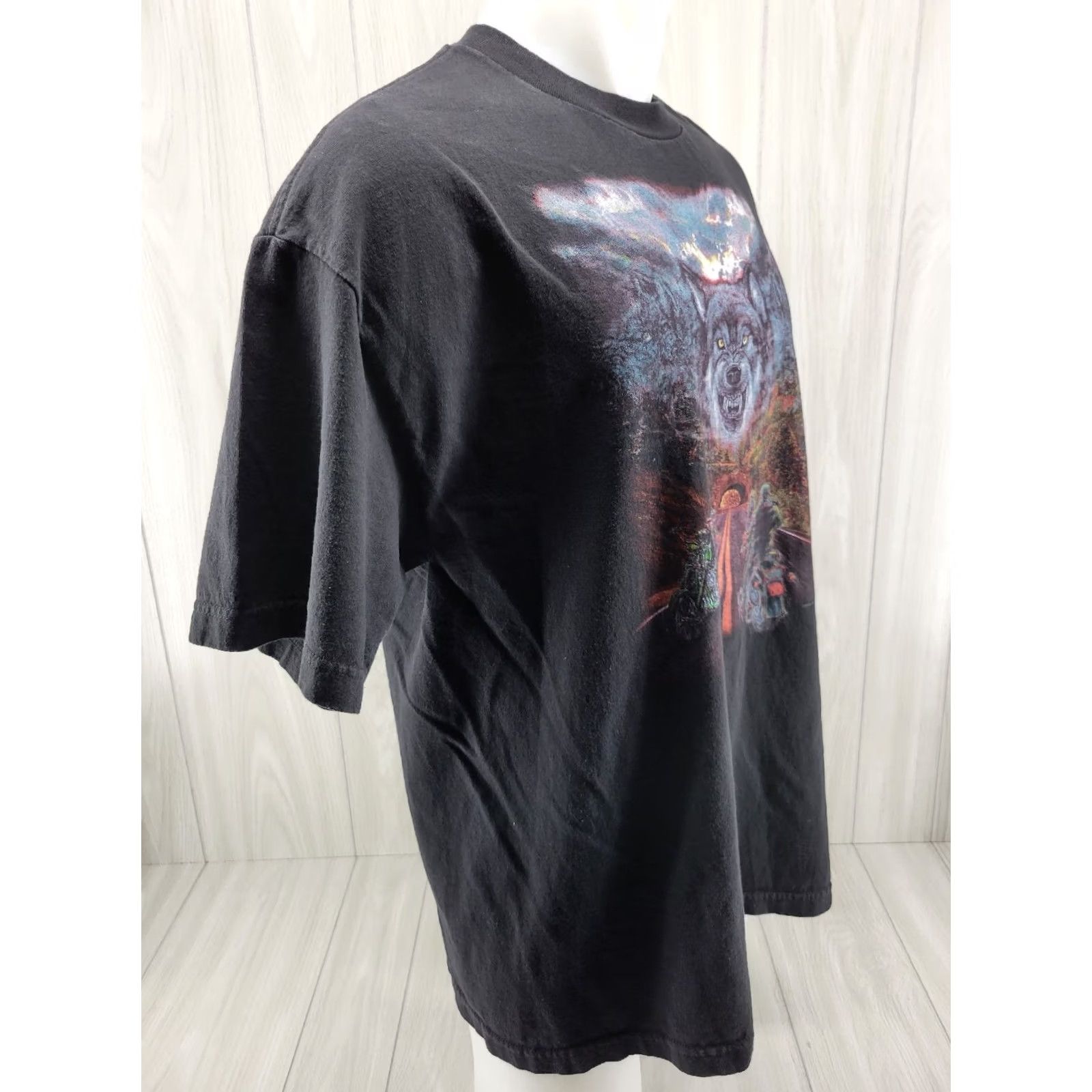 Vintage VINTAGE Roadrunner Custom Cycles Hobbs NM Mens Shirt Size XL Wolf Pack Shirt Size US XL / EU 56 / 4 - 4 Thumbnail