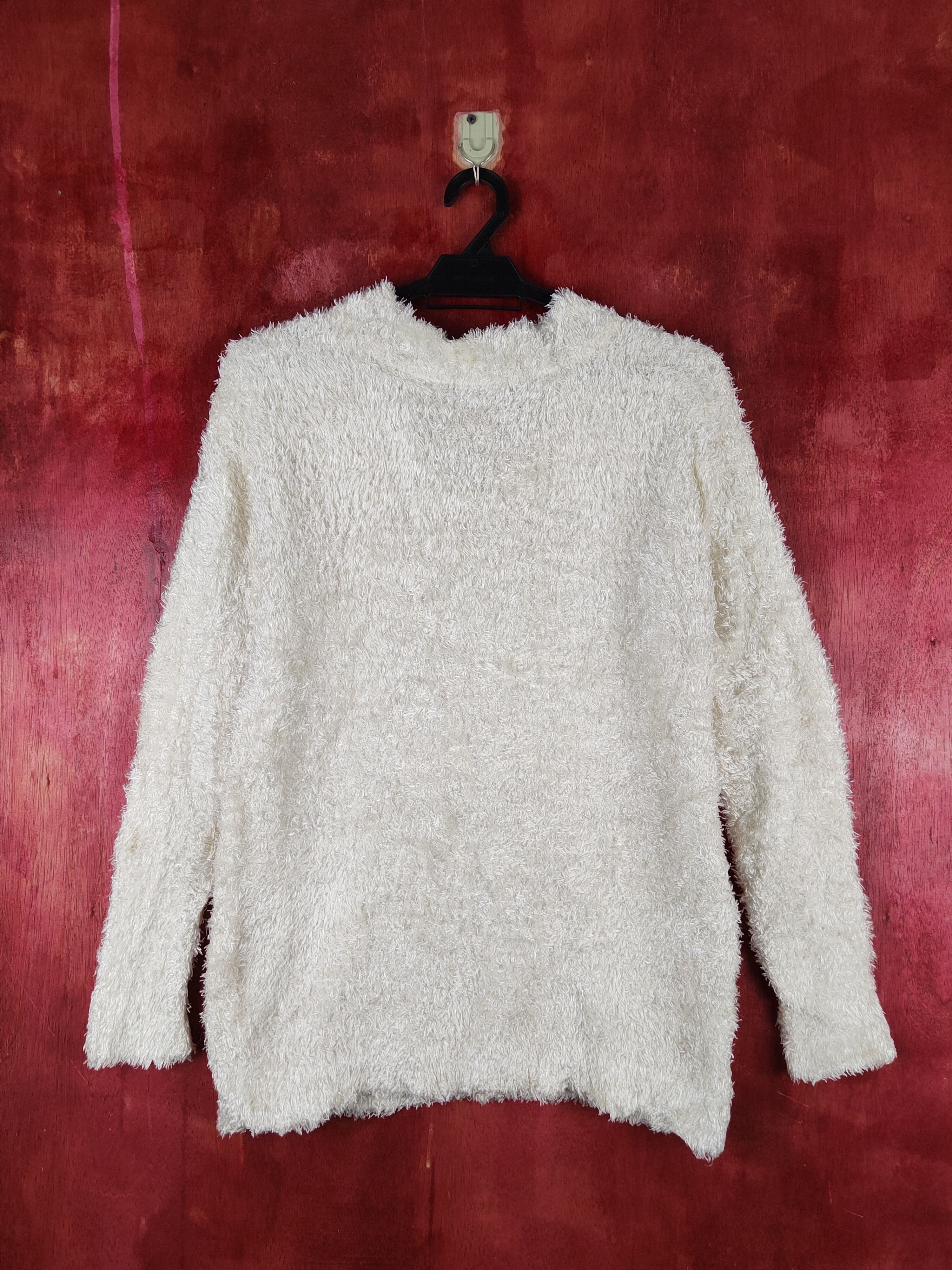 Homespun Knitwear Japanese Brand Ivory Shag Shaggy Fur Mohair Knitwear #S2159 Size M / US 6-8 / IT 42-44 - 7 Thumbnail