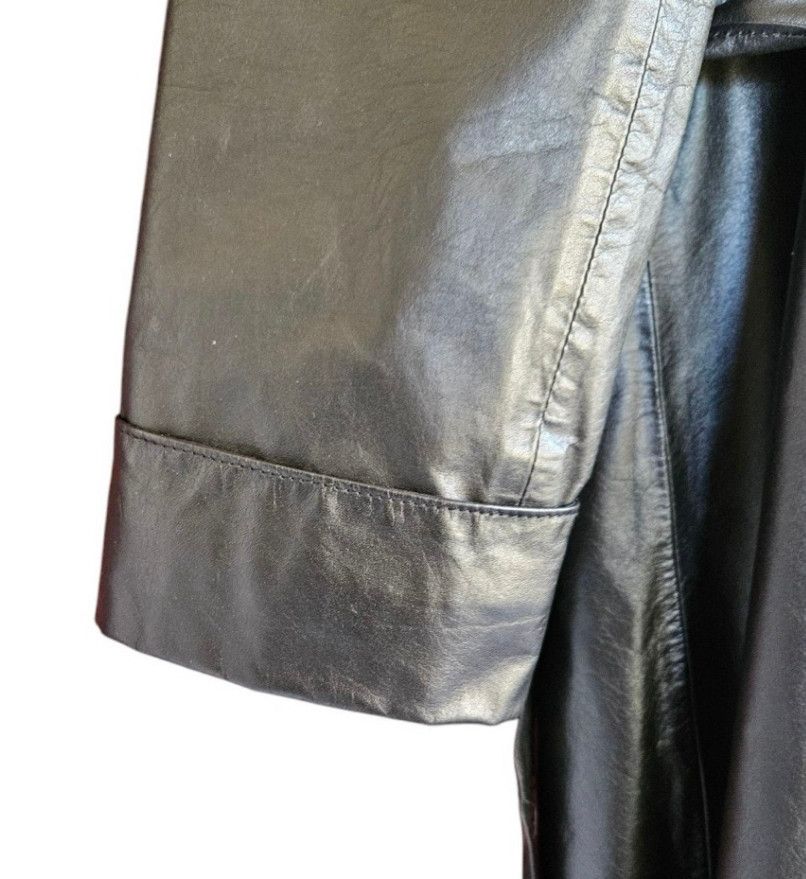 Sears Vintage 70s Sears Leather Trench Coat Size XL / US 12-14 / IT 48-50 - 6 Thumbnail