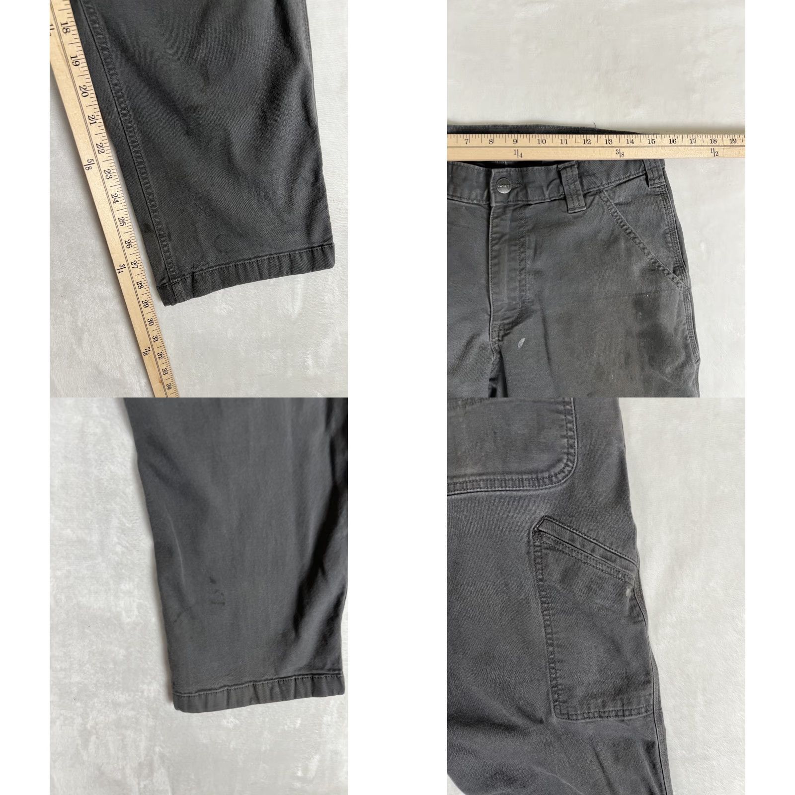 Carhartt Carhartt Pants Mens 30x29 Gray Relaxed Fit Carpenter Straight Regular 5-Pocket Carhartt Grunge Workwear Outdoor Stain Distressed Vintage: No Size US 30 / EU 46 - 8 Thumbnail