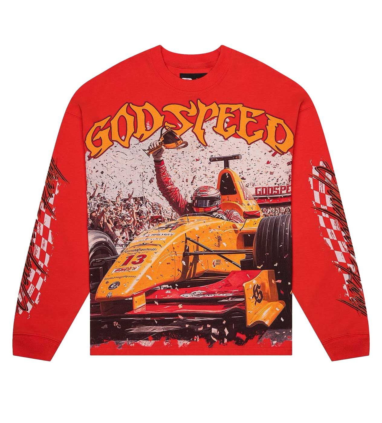 F1 Finish Line L/S Tee Red