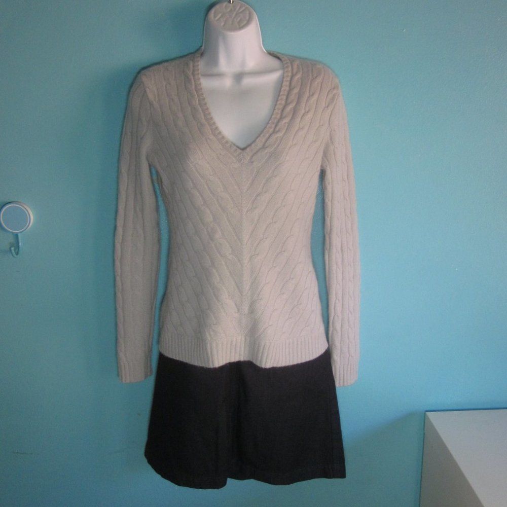 Ralph Lauren Black Label Ralph Lauren Black Label Cabled V-Neck Pullover Slim Fit Si Size S / US 4 / IT 40 - 10 Thumbnail