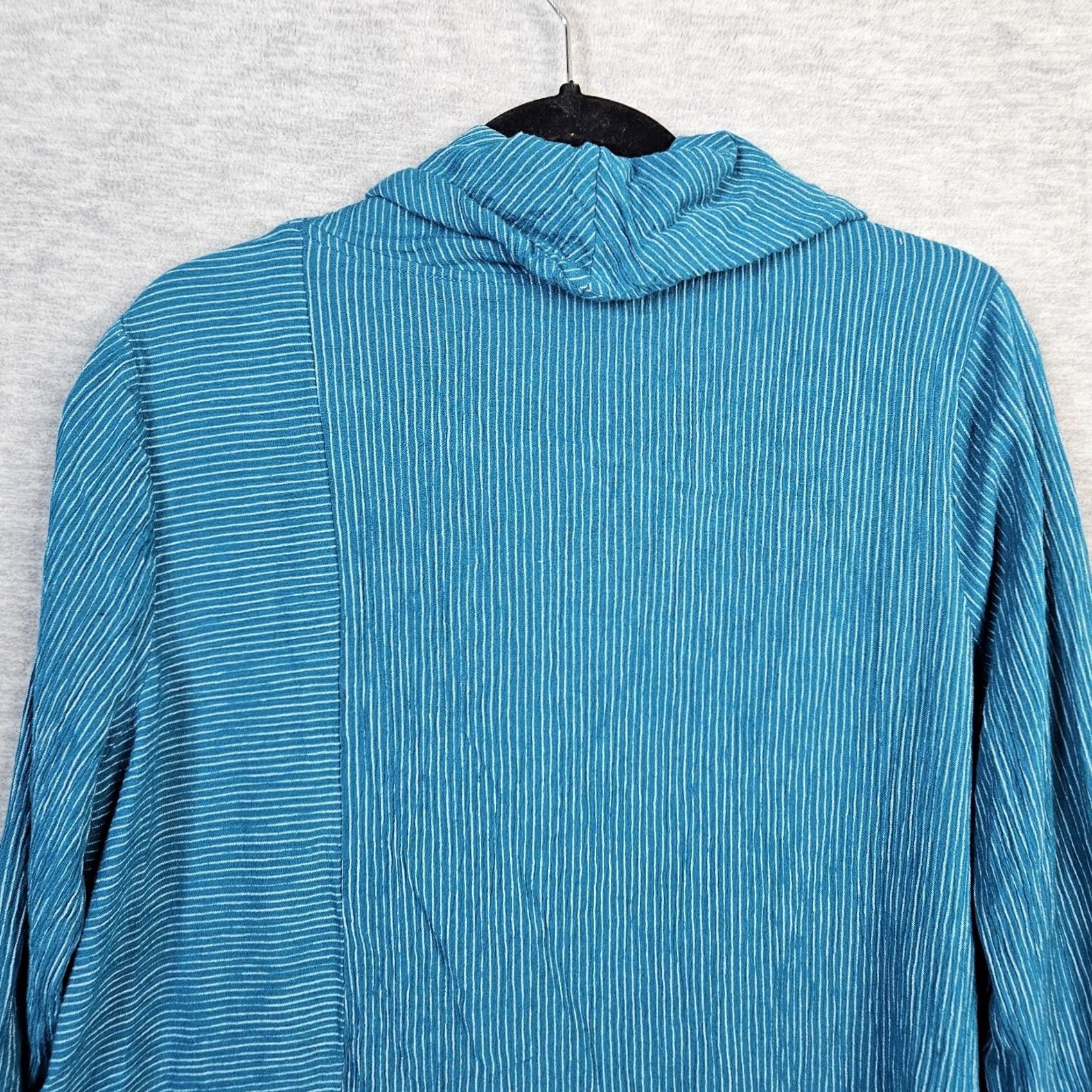 Soft Surroundings Soft Surroundings Blouse Women's Teal Blue White Stripe Crowl Neck Top XL Multicolor Striped Casual Pullover Long Sleeve Round Neck Shirt Ladies XS? Size XL / US 12-14 / IT 48-50 - 7 Thumbnail