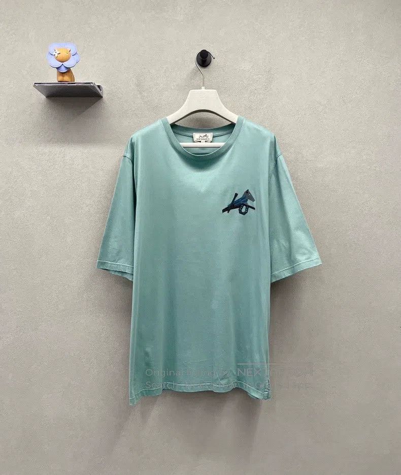 Hermes Hermes Cerulean Short-Sleeve T-Shirt, Pure Cotton Size US XXL / EU 58 / 5 - 1 Thumbnail