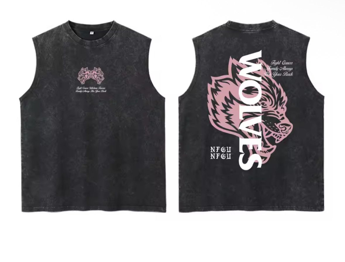 Vintage Y2K Vintage Punk Anime Wolf Washed Tank Top T-Shirt Size US XL / EU 56 / 4 - 1 Thumbnail