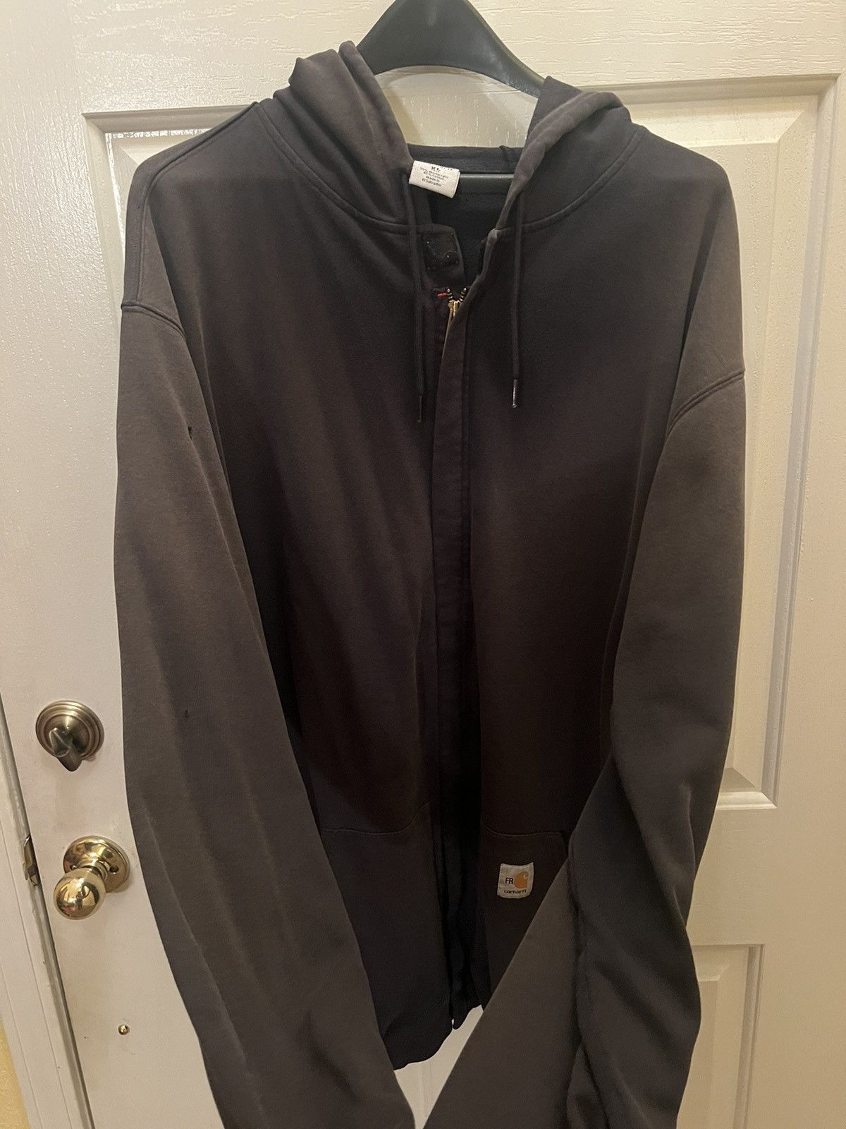Carhartt × Vintage Vinatge thrashed faded Carhartt TALL hoodie FIRE RESISTANT Size US XL / EU 56 / 4 - 2 Thumbnail