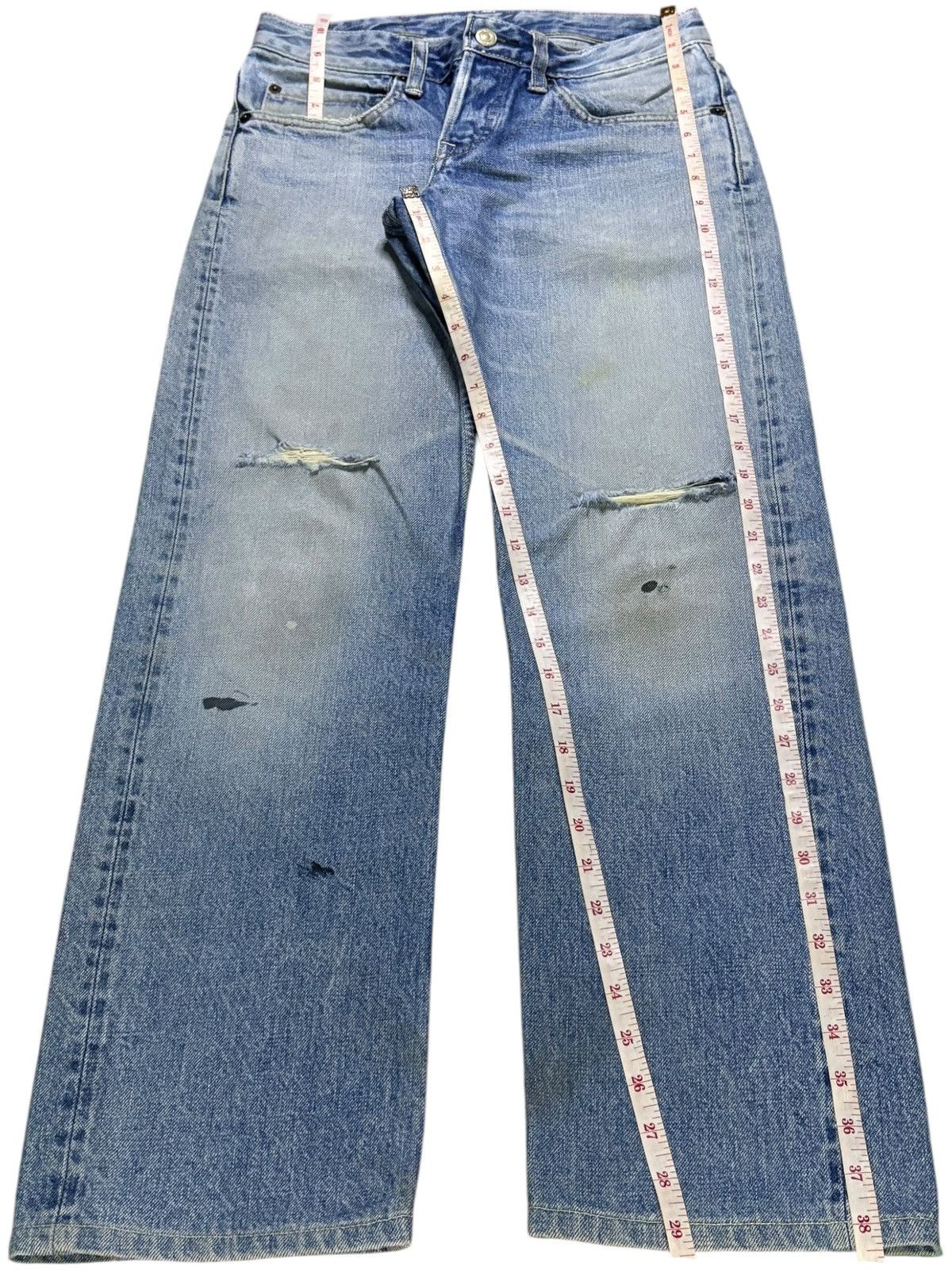 HOLLYWOOD RANCH MARKET Vintage Japanese HR Market Selvedge Mud Wash Loose Jeans Size US 28 / EU 44 - 13 Thumbnail