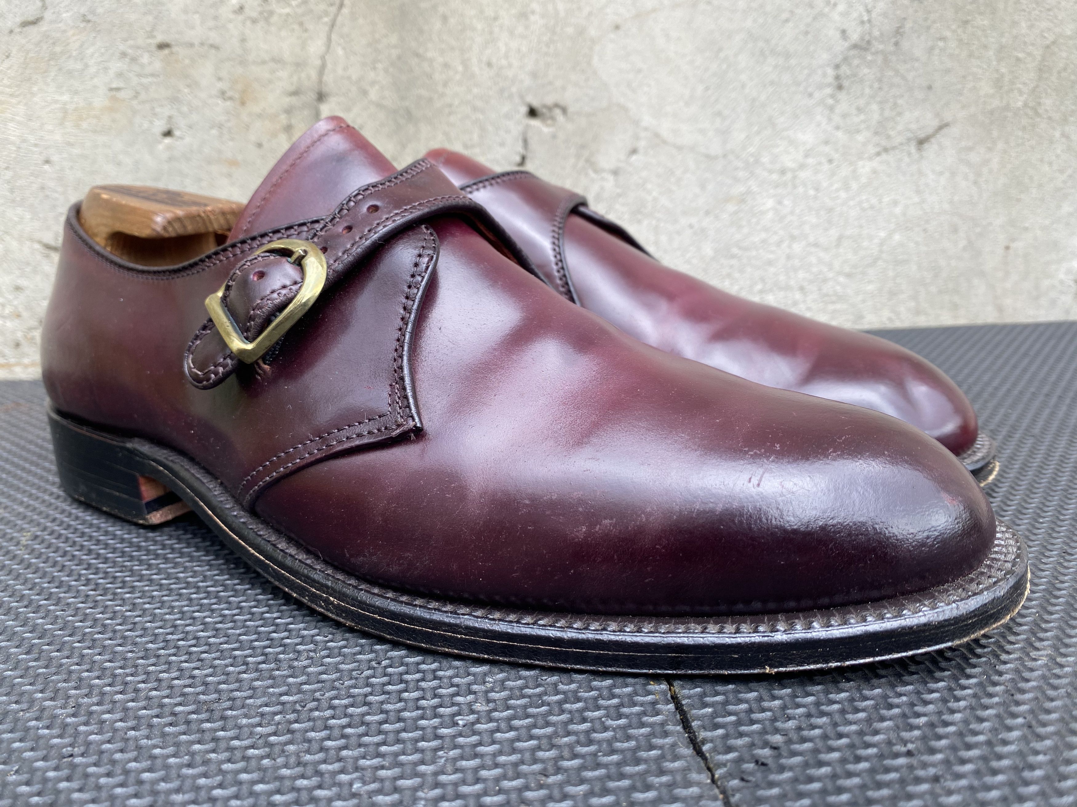 Alden Mint Alden 954 Color 8 Burgundy Shell Cordovan Monkstrap Size US 8.5 / EU 41-42 - 2 Thumbnail