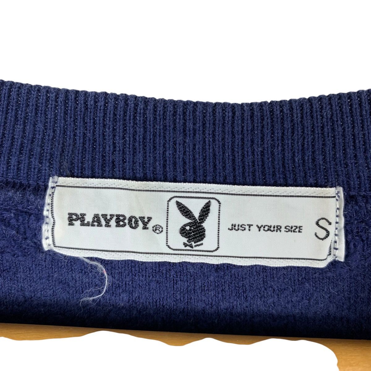 Playboy × Vintage Vintage PLAYBOY Casualwear Big Logo Coduroy Sweatshirt Size US S / EU 44-46 / 1 - 4 Thumbnail