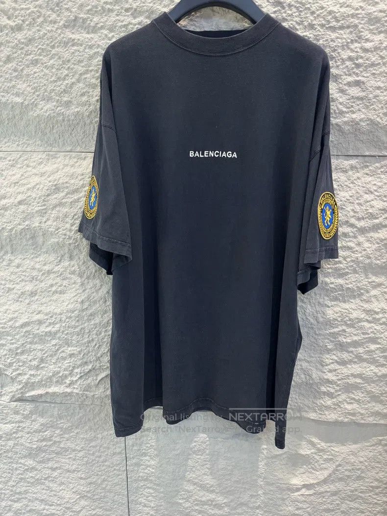 Balenciaga Faded Fleece Short Sleeve T-Shirt