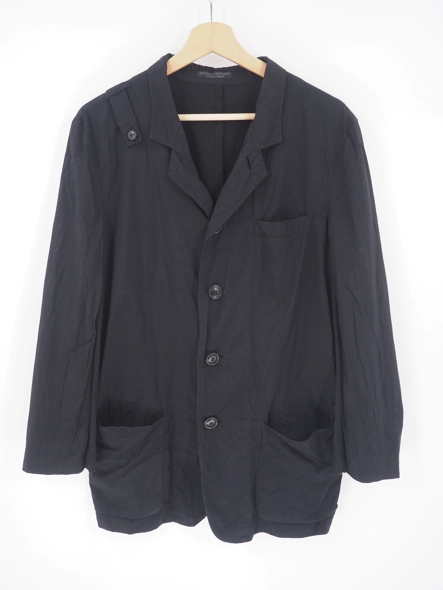 Yohji Yamamoto Yohji Yamamoto Black Thin Nylon Jacket Size US L / EU 52-54 / 3 - 1 Thumbnail