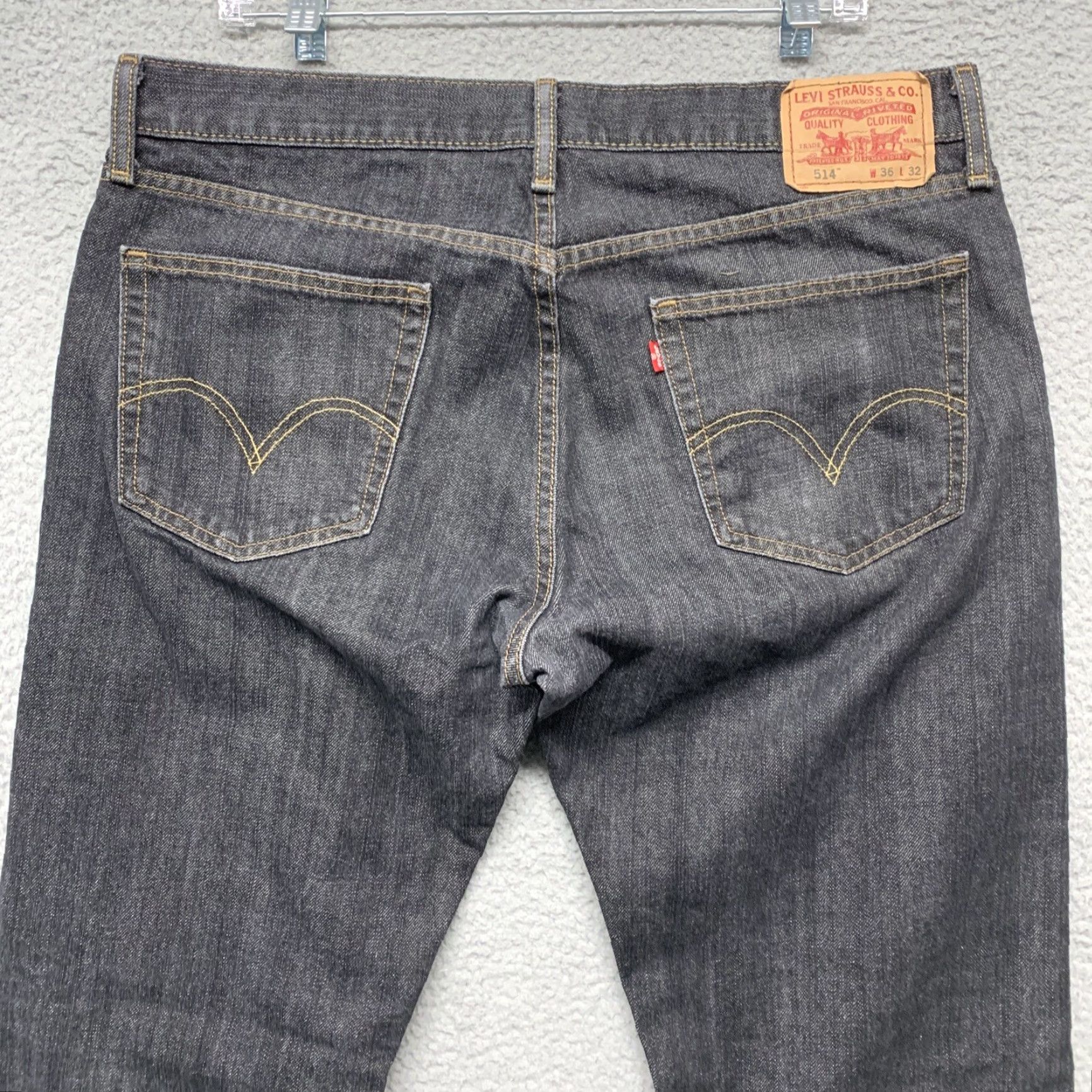 Levi's Levi's 514 Slim Straight Fit Jeans Mens Heather Black Denim 37W 32L Jeans Mens Slim Denim Size US 37 - 5 Thumbnail